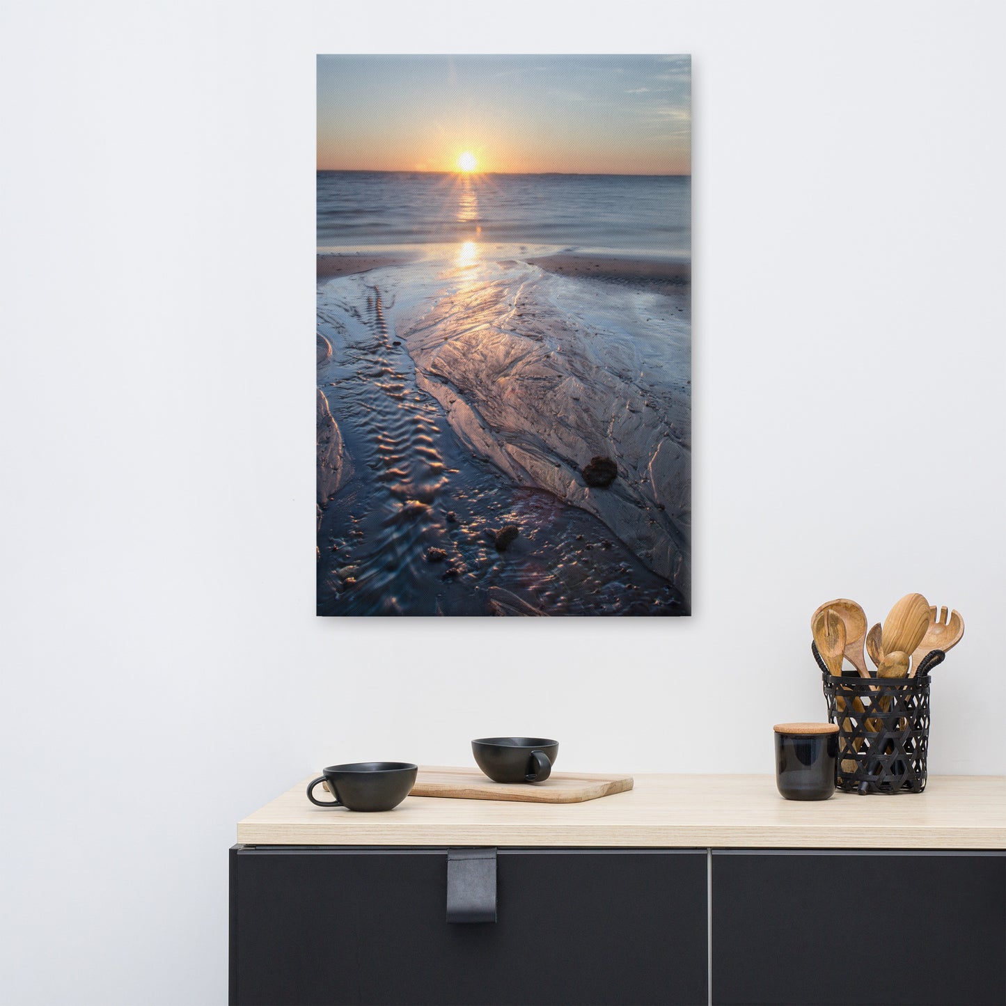 Low Tide Ravine Coastal Landscape Canvas Wall Art Prints