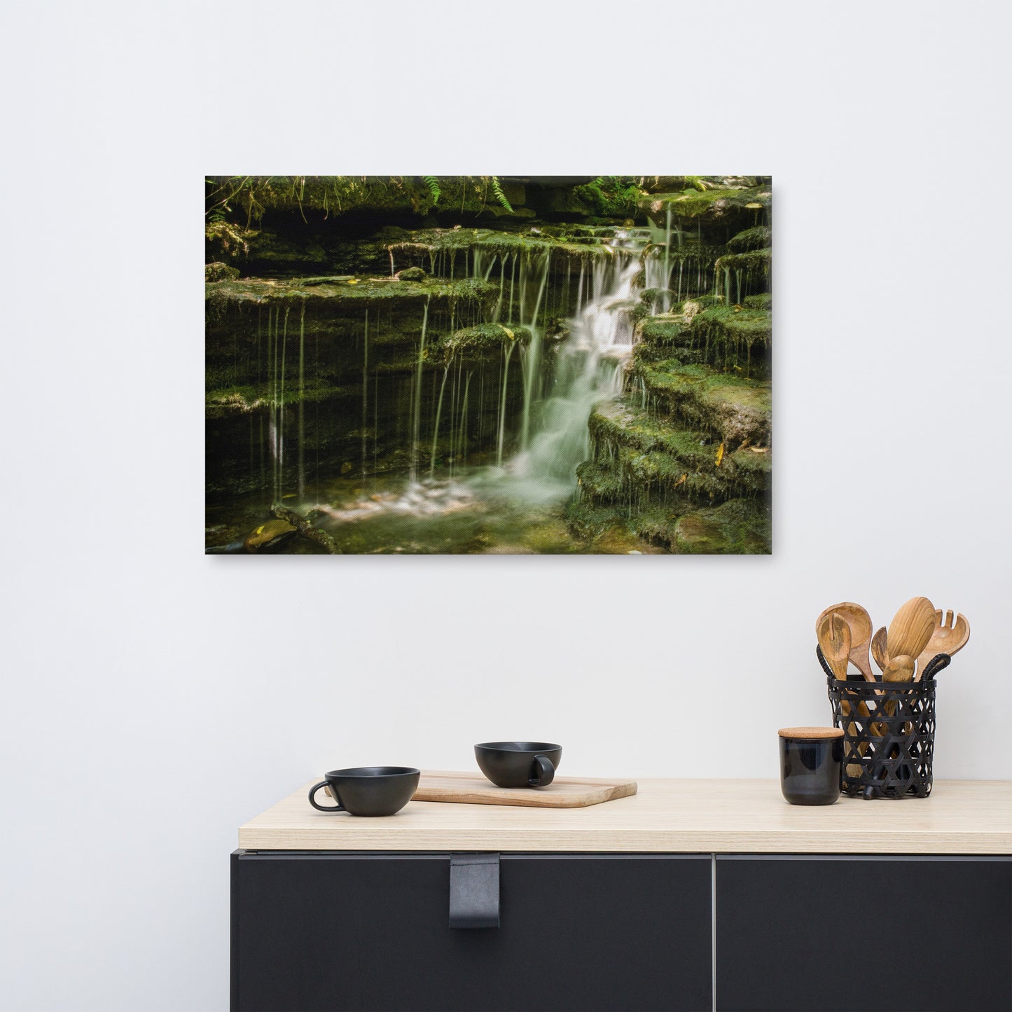 Pixley Waterfalls 1 Rural Landscape Canvas Wall Art Prints