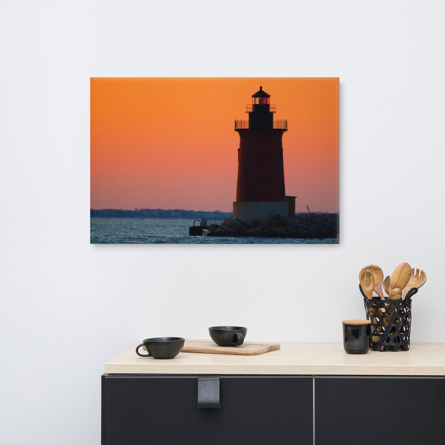Sunset at Henlopen State Park 3 Coastal Landscape Canvas Wall Art Prints