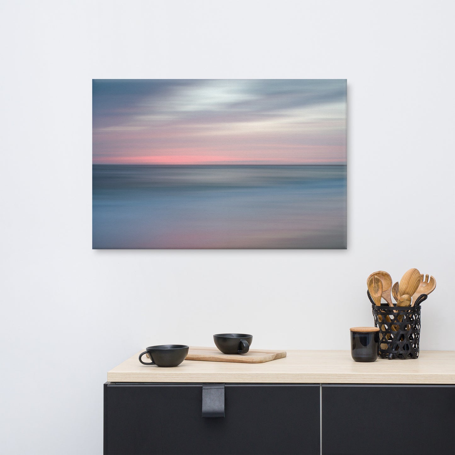 The Colors of Evening on the Beach Coastal Landscape Canvas Wall Art Prints