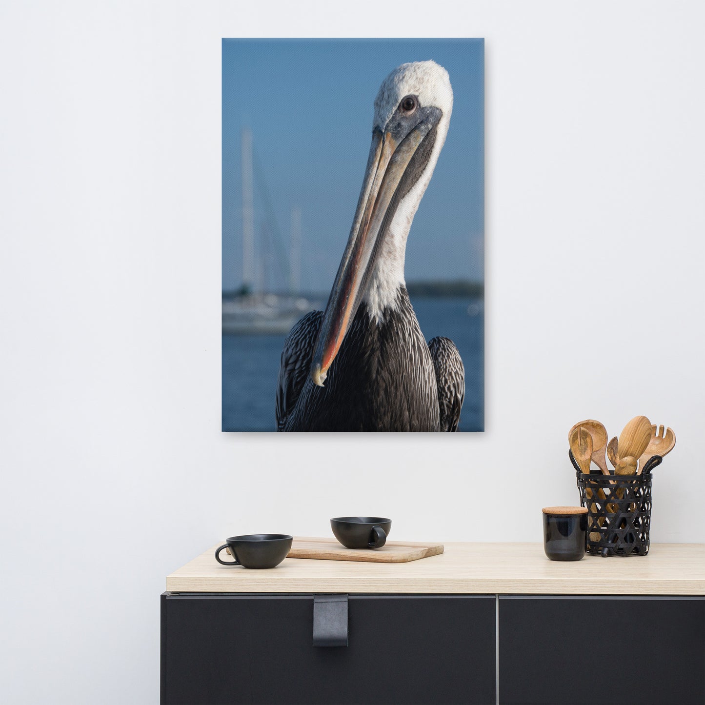 Bob The Pelican Bird 3 Color Wildlife Photo Canvas Wall Art Prints