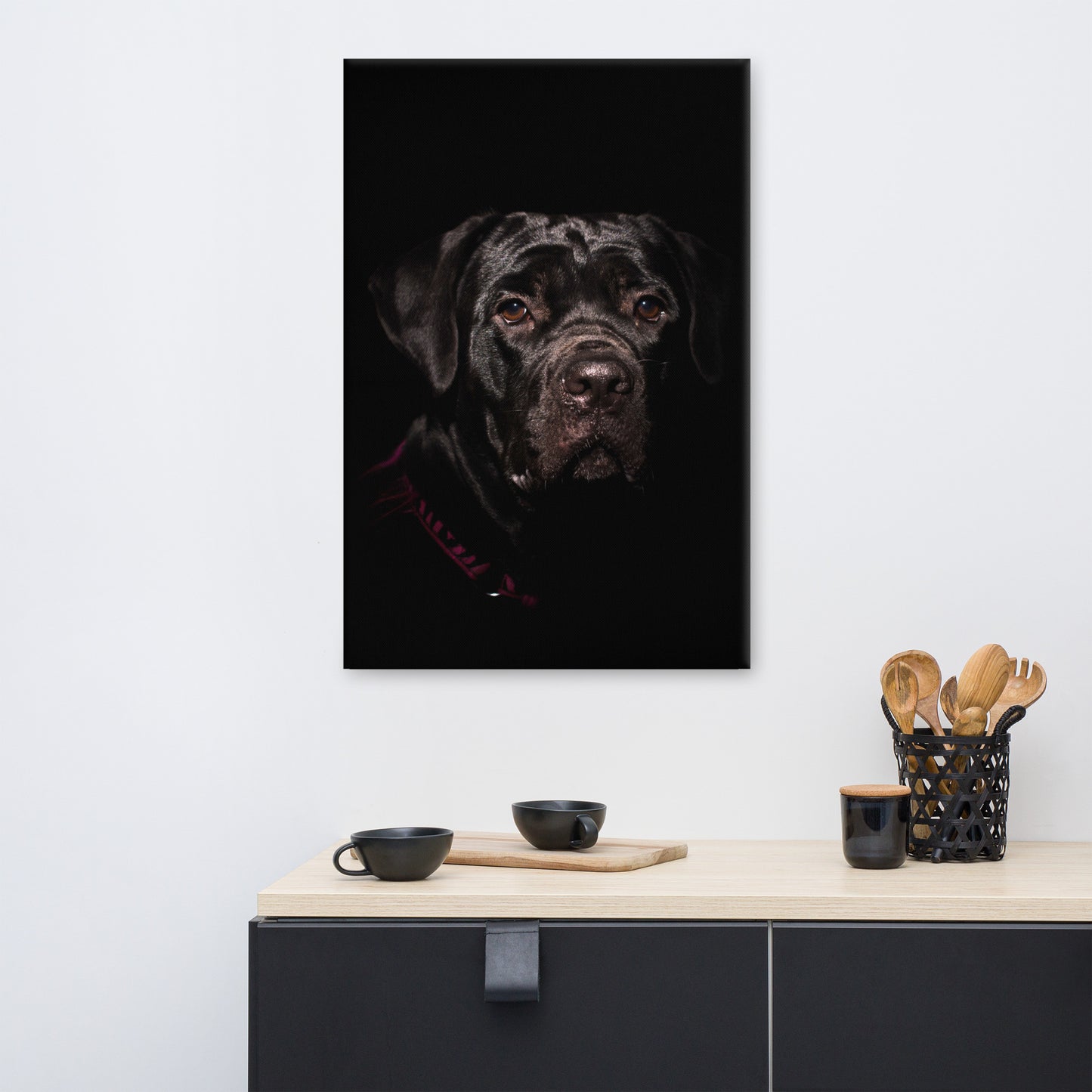 Cane Corso Puppy Low Key Portrait Animal / Dog Photograph Canvas Wall Art Prints