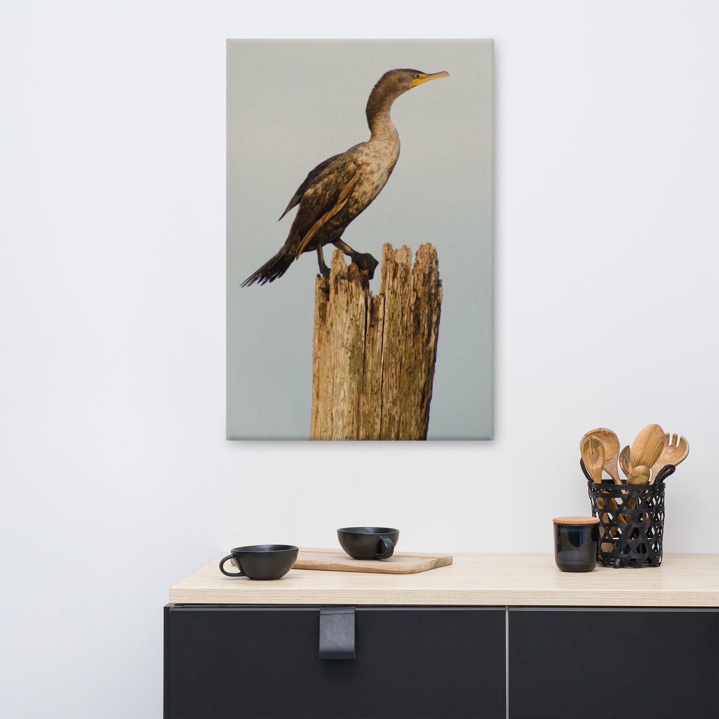 Double Crested Cormorant Animal / Wildlife Photograph Canvas Wall Art Prints