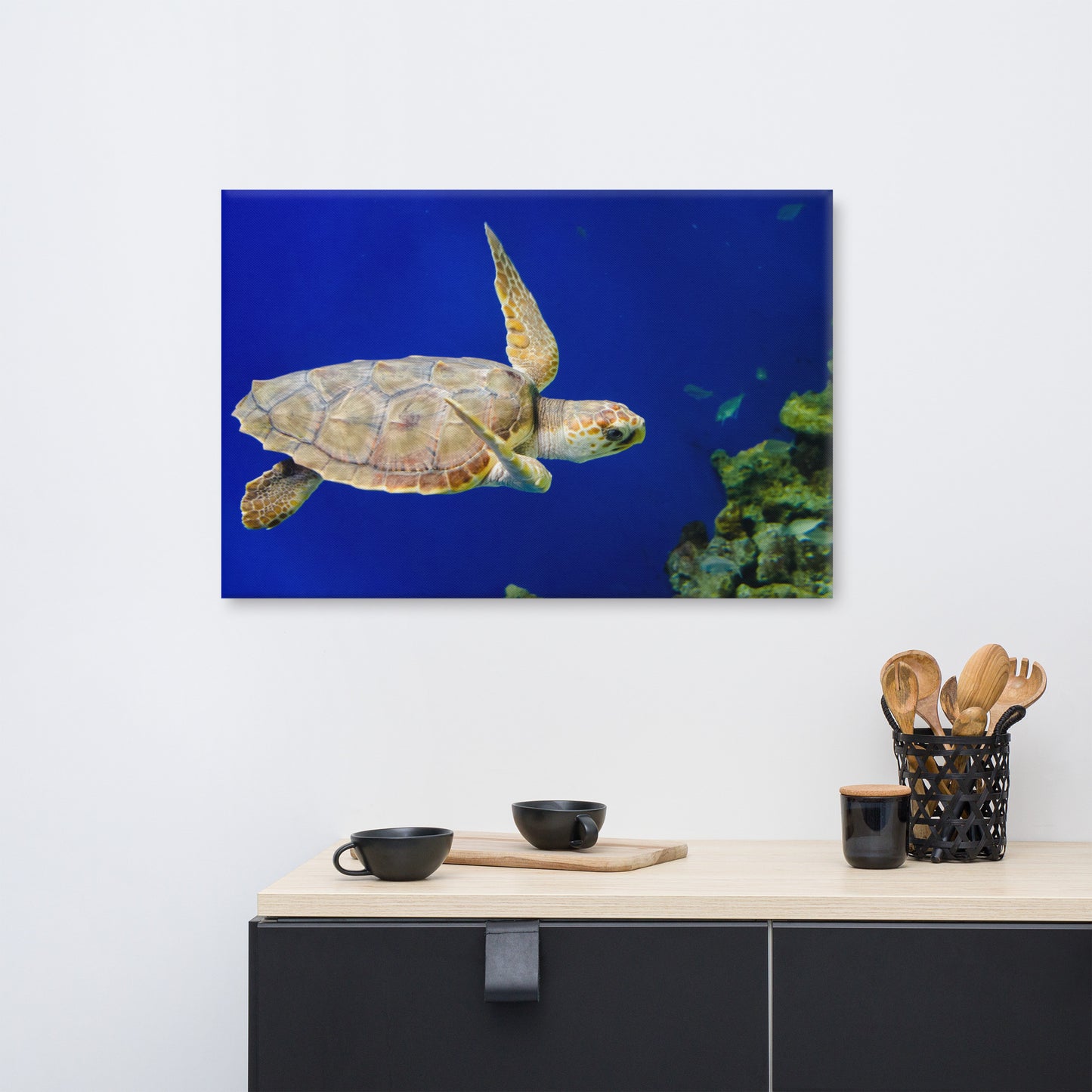 Sea Turtle 1 Animal / Wildlife Photograph Canvas Wall Art Prints