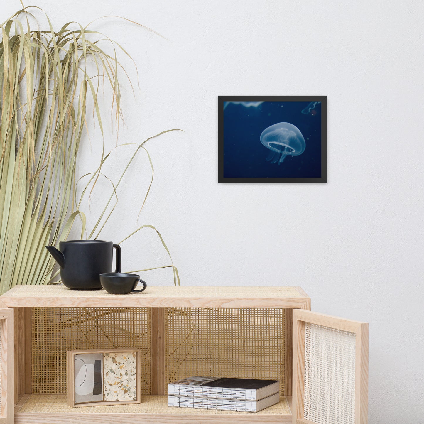 Small Blue Jelly Animal Wildlife Photograph Framed Wall Art Prints
