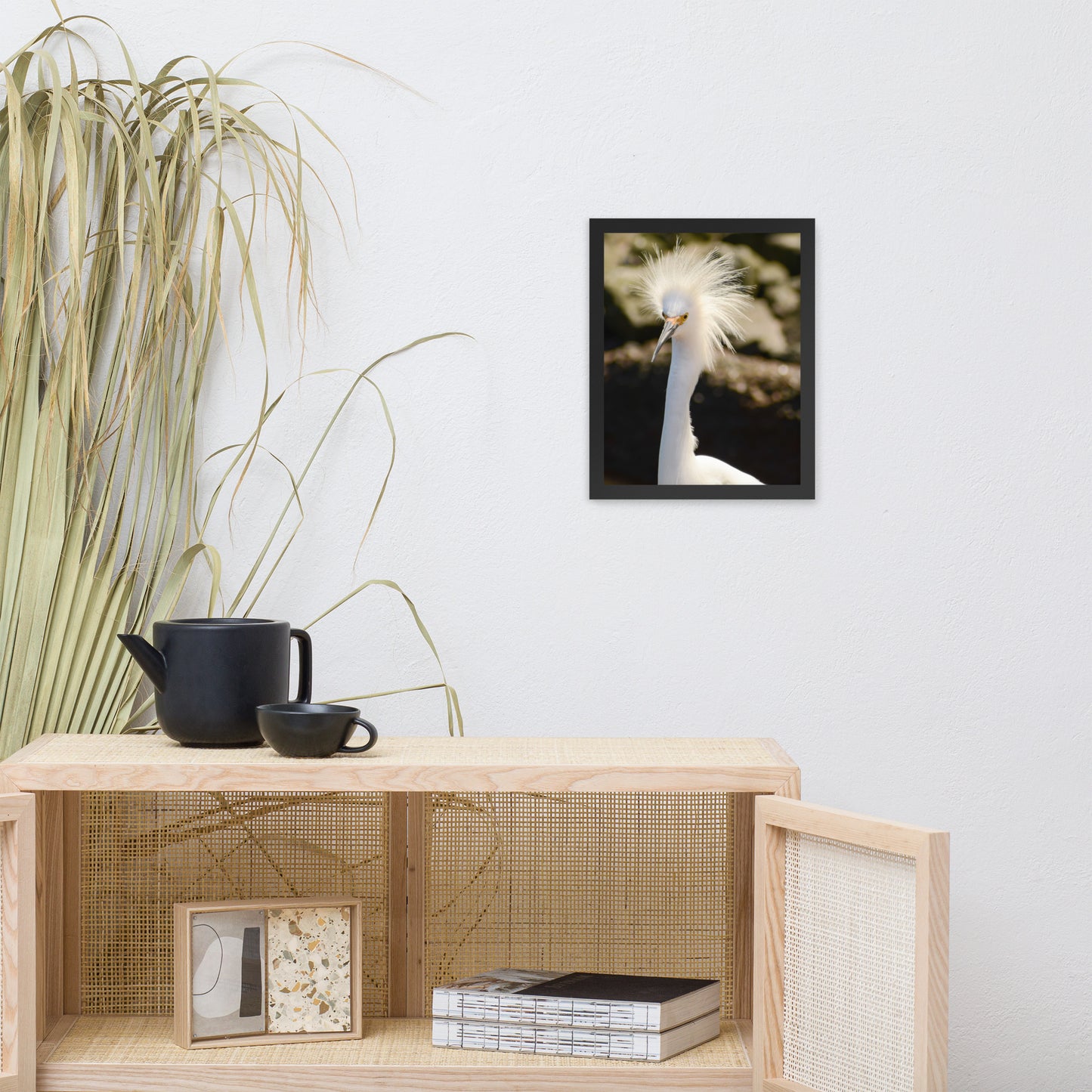 Snowy Egret Animal Wildlife Photograph Framed Wall Art Prints