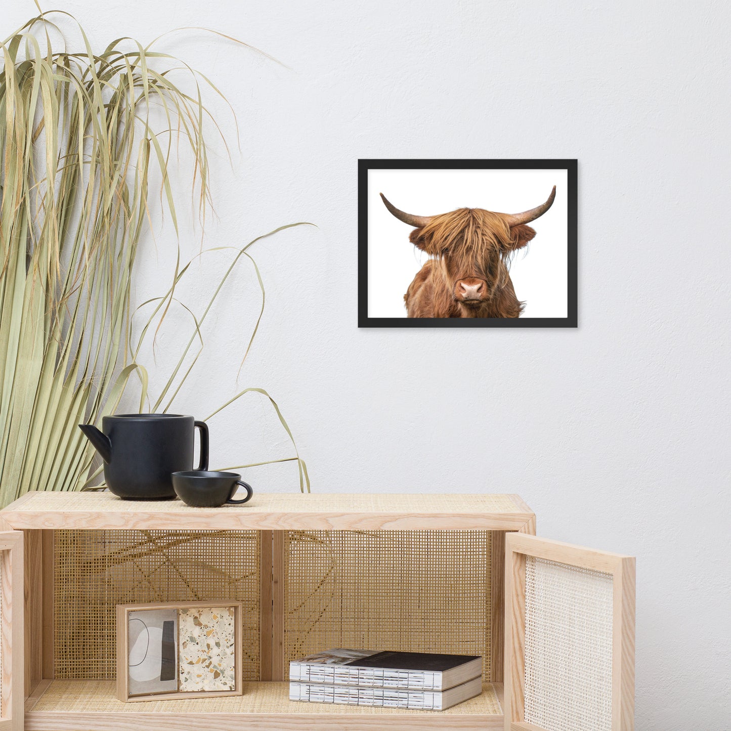 Golden Highland Cow Wildlife / Animal Photo Framed Wall Art Prints