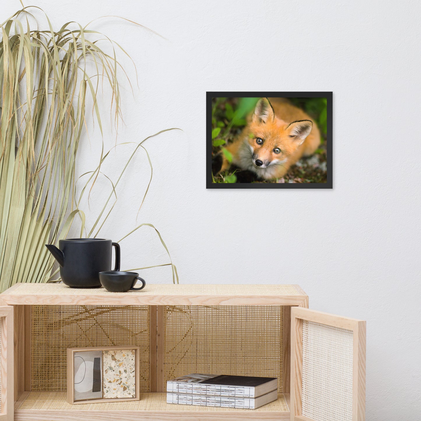 Young Red Fox Face Animal Wildlife Nature Photograph Framed Wall Art Prints