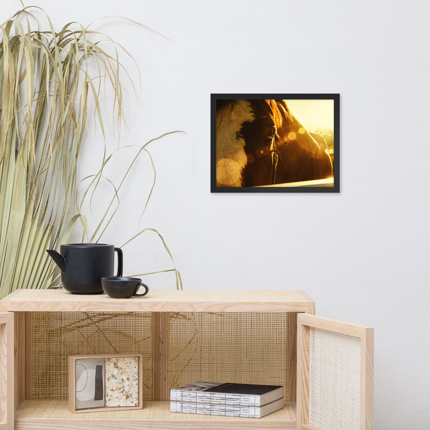 Evening Flare Animal Horse Photograph Framed Wall Art Prints