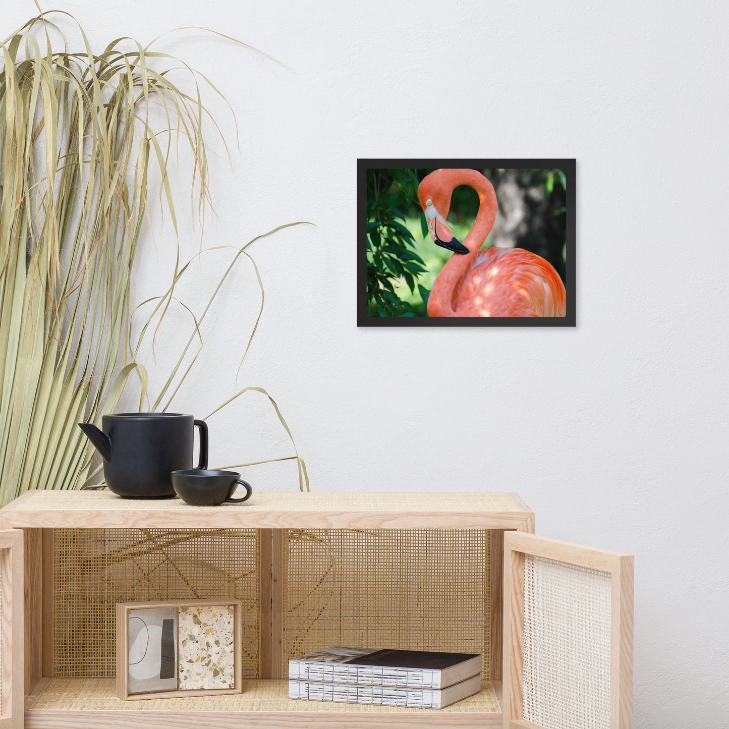 Pinky the Pink Flamingo Animal Wildlife Photograph Framed Wall Art Prints