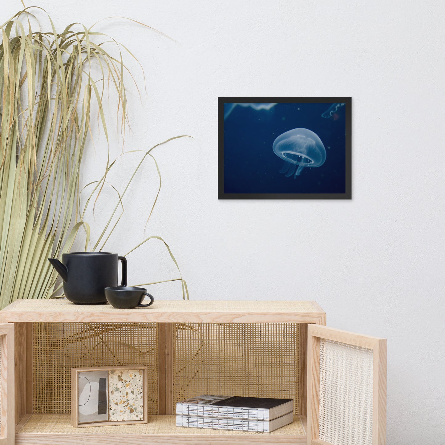 Small Blue Jelly Animal Wildlife Photograph Framed Wall Art Prints