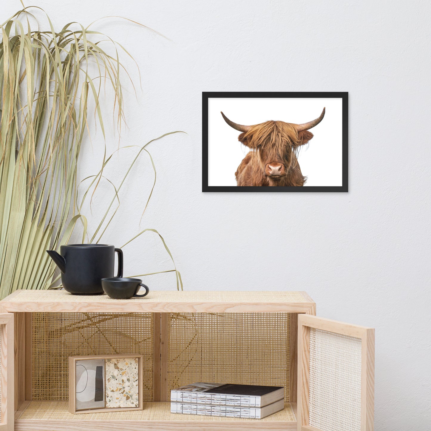 Golden Highland Cow Wildlife / Animal Photo Framed Wall Art Prints