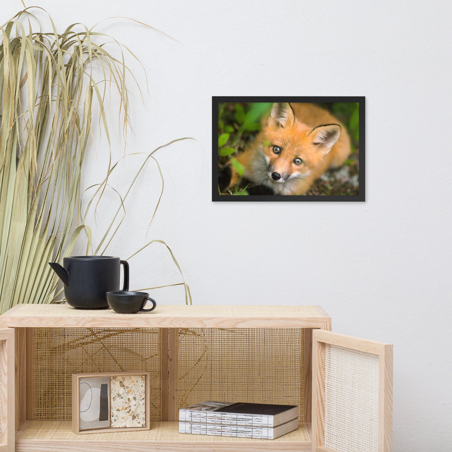 Young Red Fox Face Animal Wildlife Nature Photograph Framed Wall Art Prints