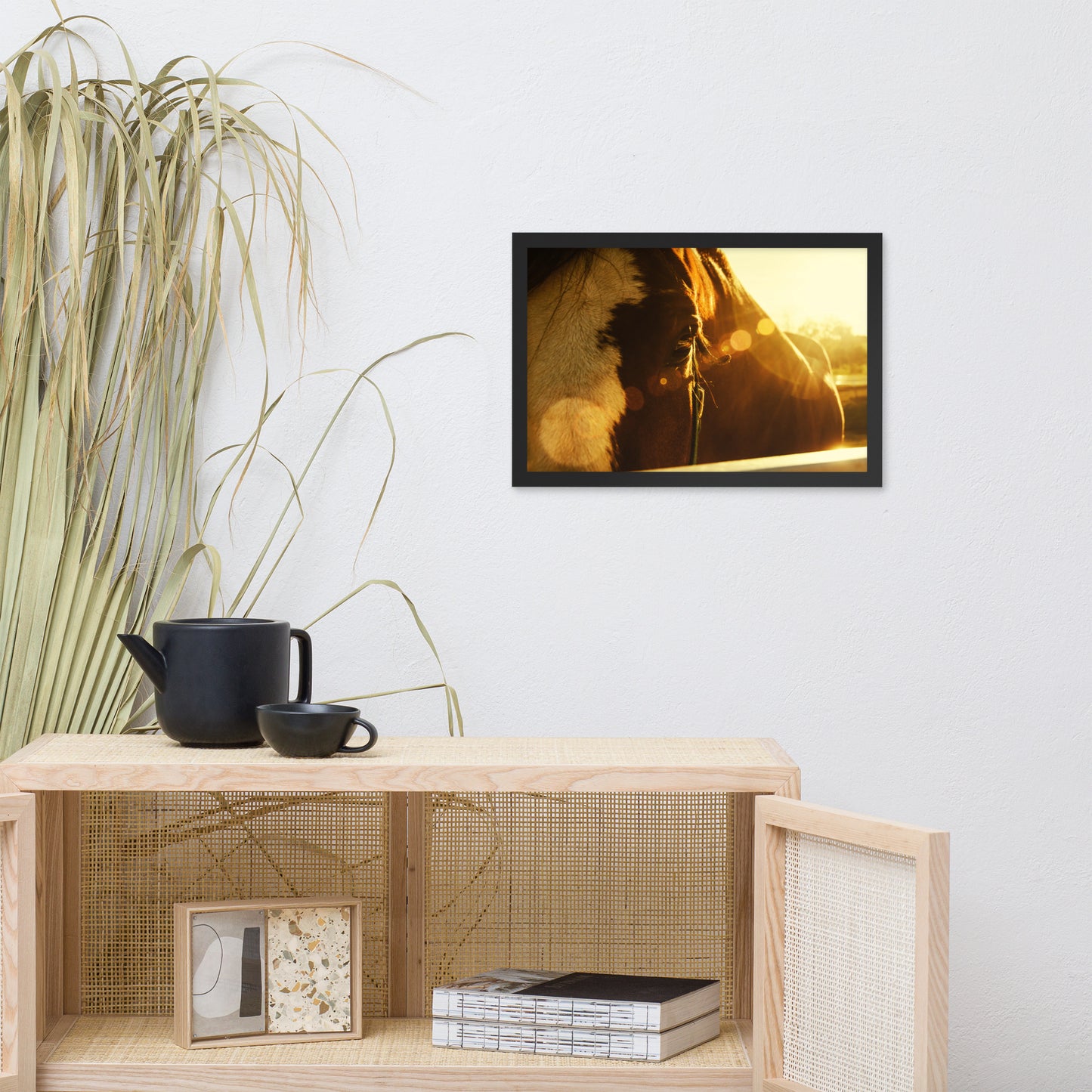 Evening Flare Animal Horse Photograph Framed Wall Art Prints