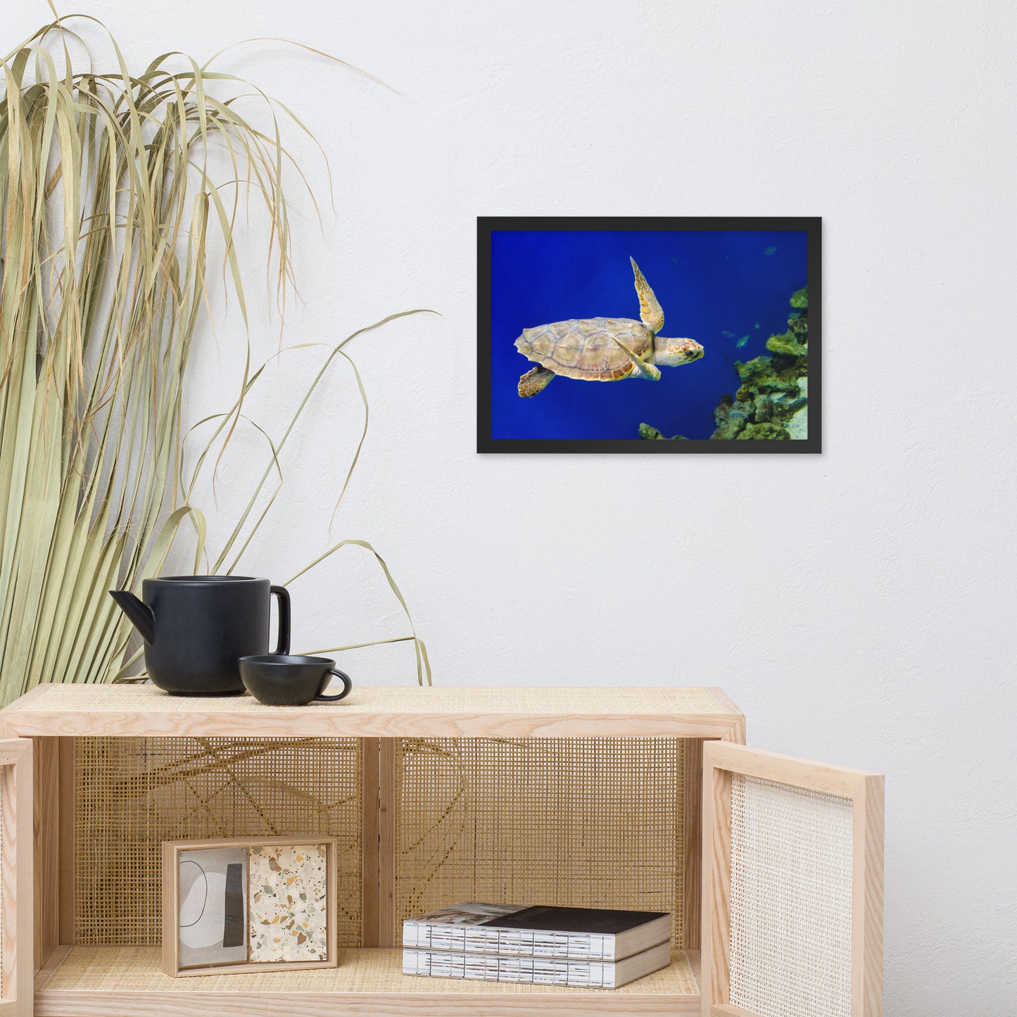Sea Turtle 1 Animal Wildlife Photograph Framed Wall Art Prints