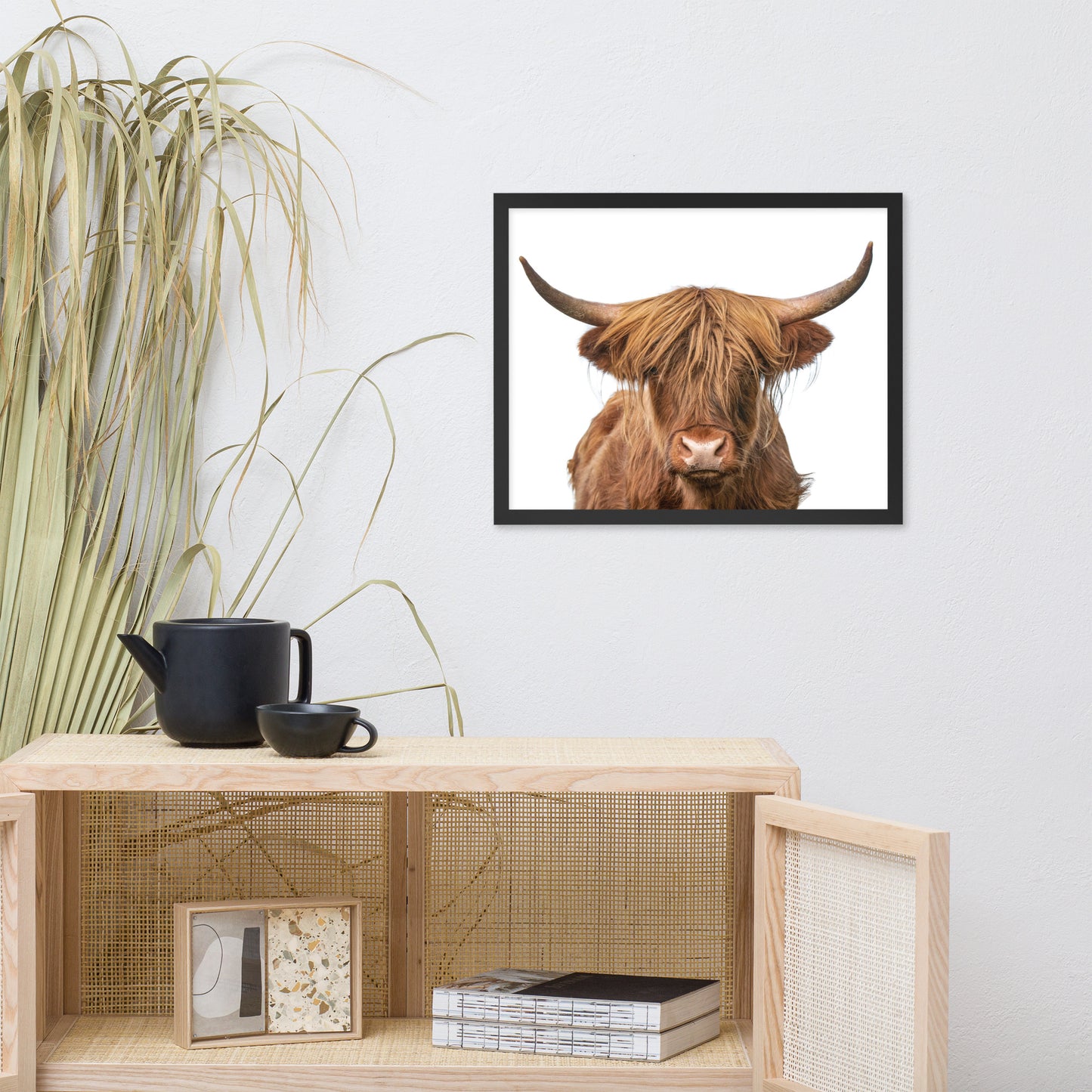 Golden Highland Cow Wildlife / Animal Photo Framed Wall Art Prints