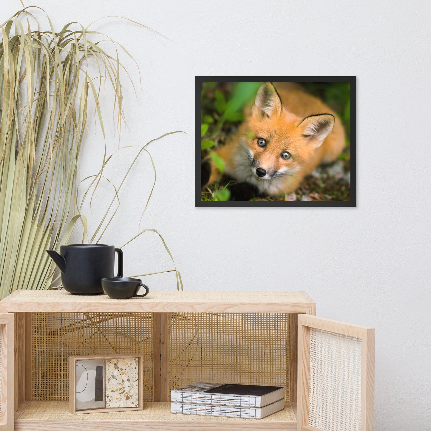Young Red Fox Face Animal Wildlife Nature Photograph Framed Wall Art Prints