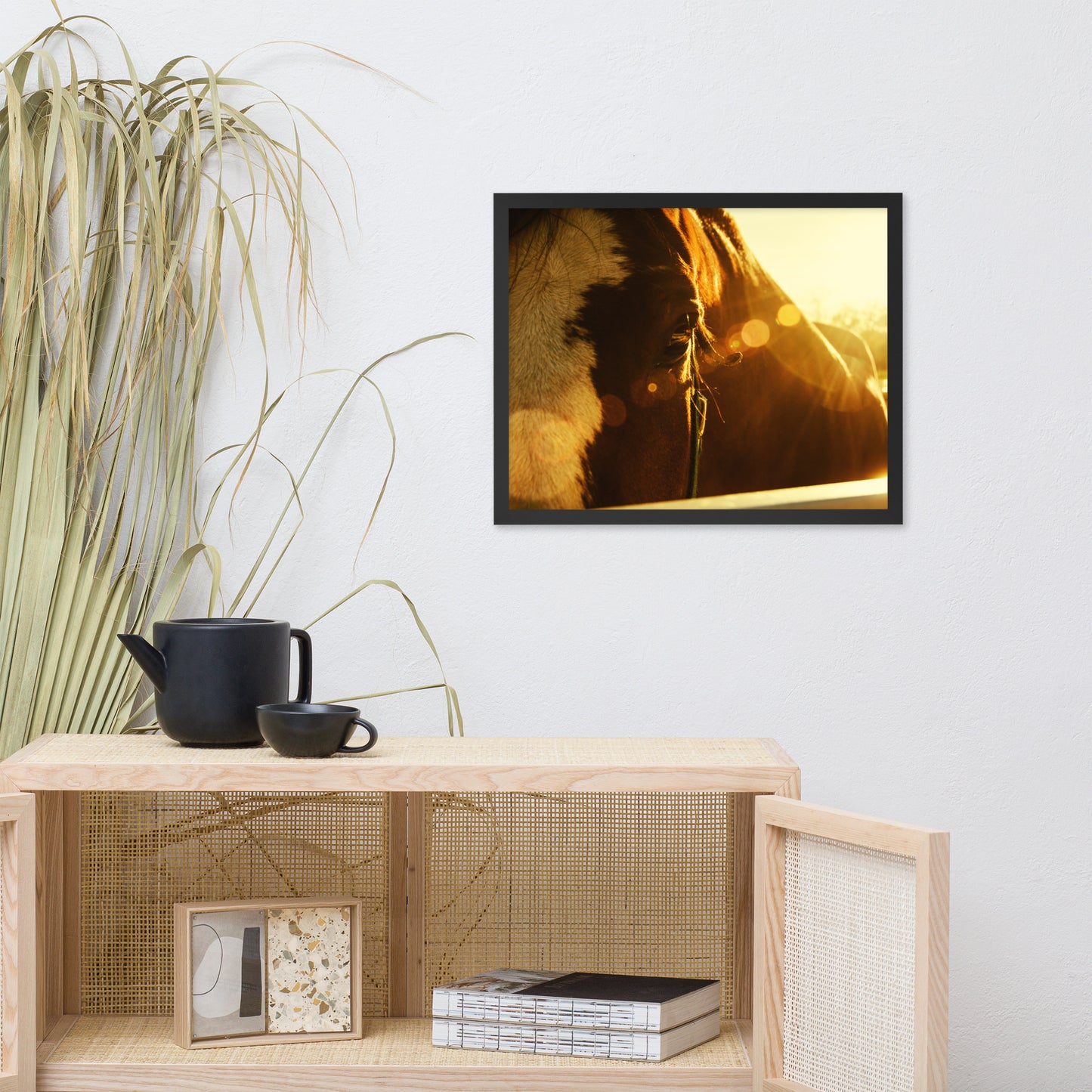 Evening Flare Animal Horse Photograph Framed Wall Art Prints