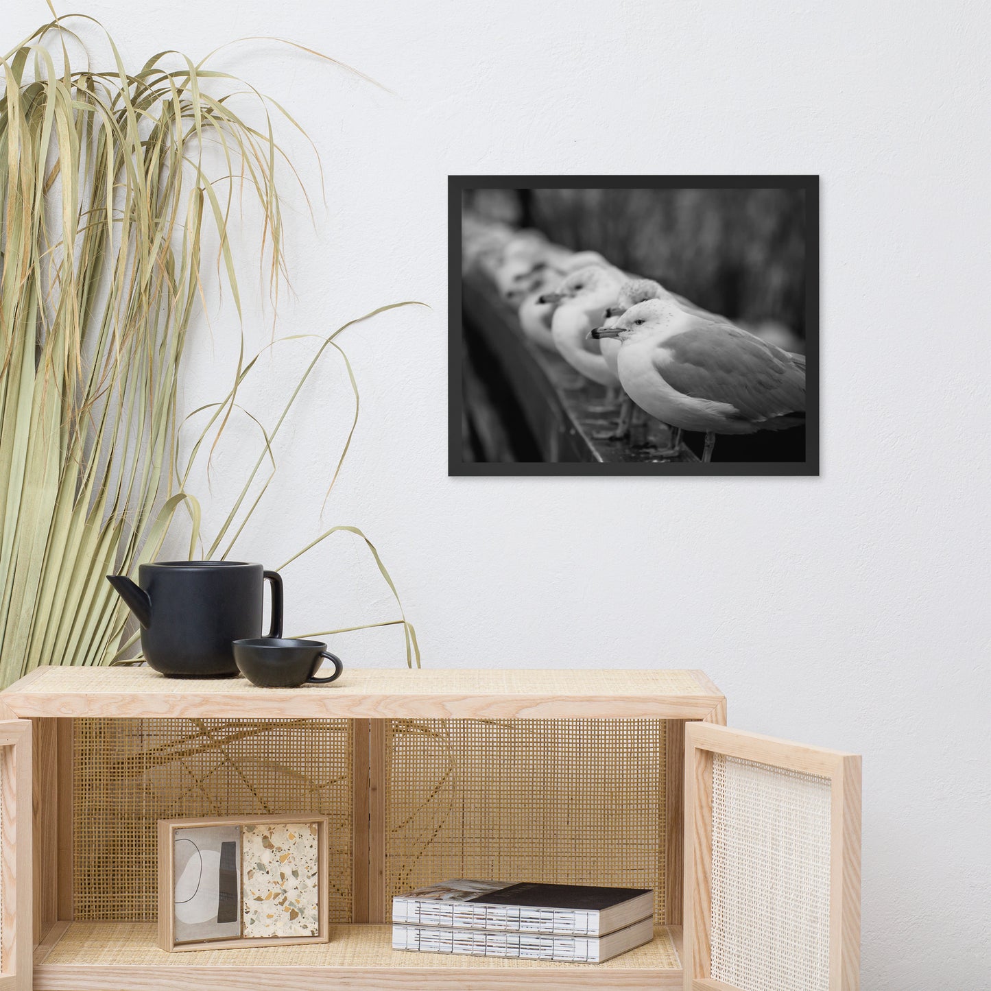 Gull King Animal Wildlife Black and White Photograph Framed Wall Art Prints