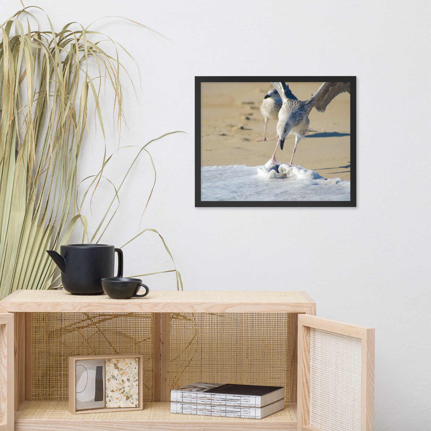 Oh That's Cold Coastal Bird Animal Wildlife Photograph Framed Wall Art Prints