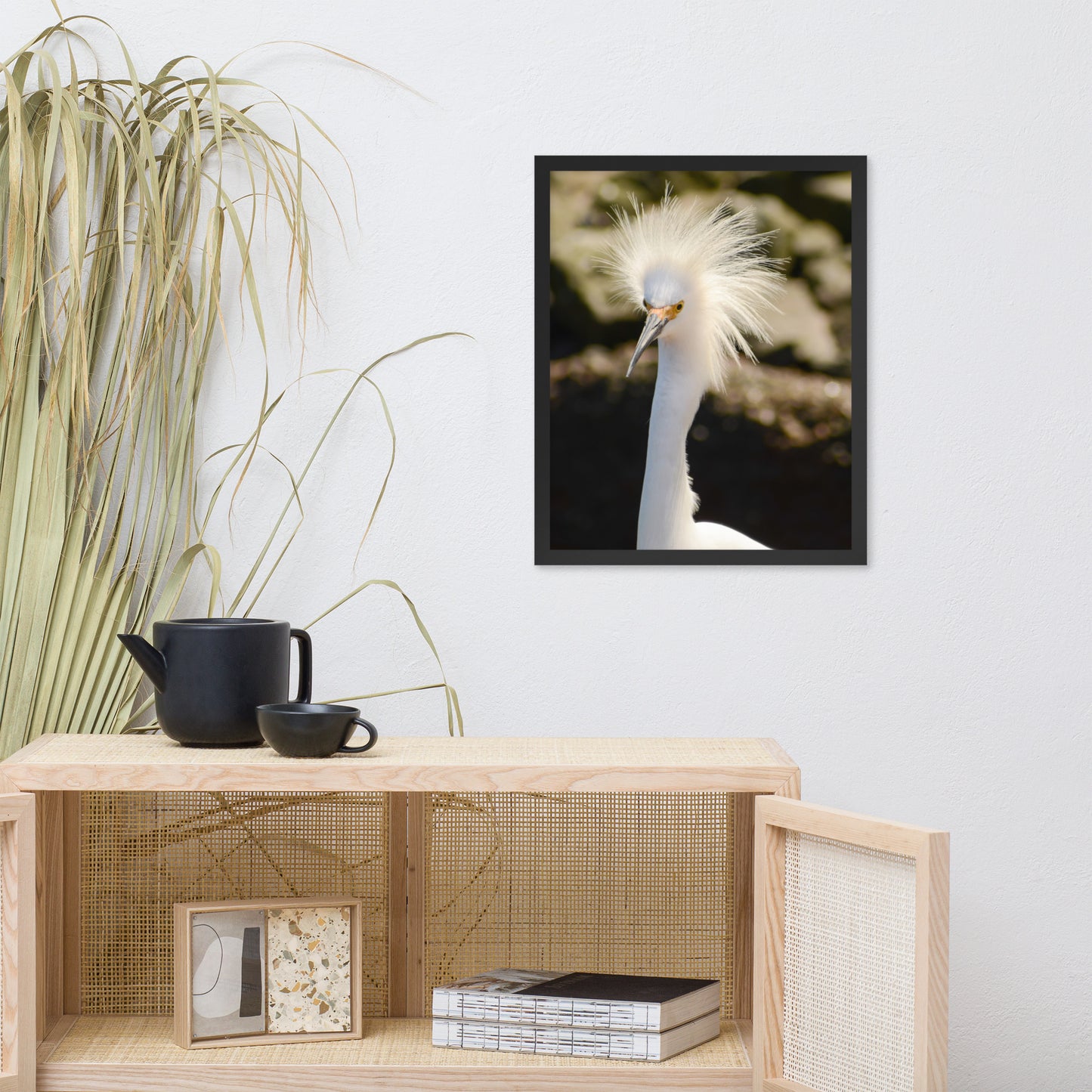 Snowy Egret Animal Wildlife Photograph Framed Wall Art Prints