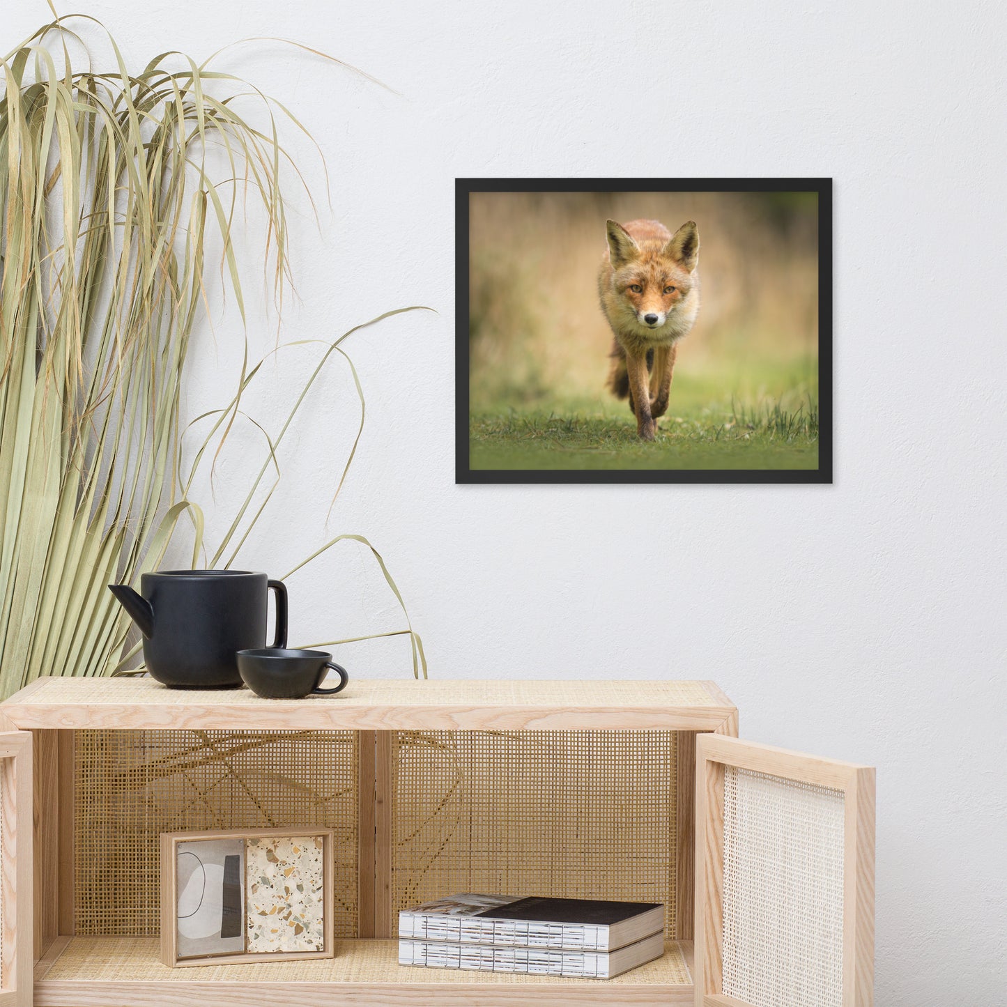 Young Female Red Fox In Forest Animal Wildlife Nature Photograph Framed Wall Art Prints