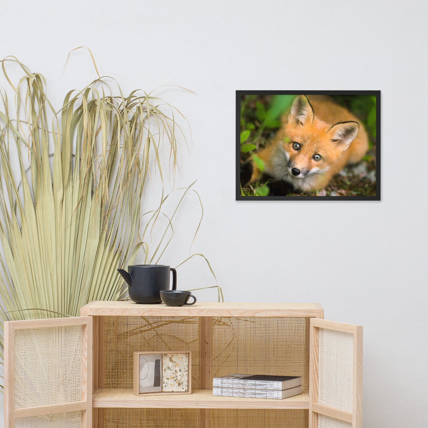 Young Red Fox Face Animal Wildlife Nature Photograph Framed Wall Art Prints
