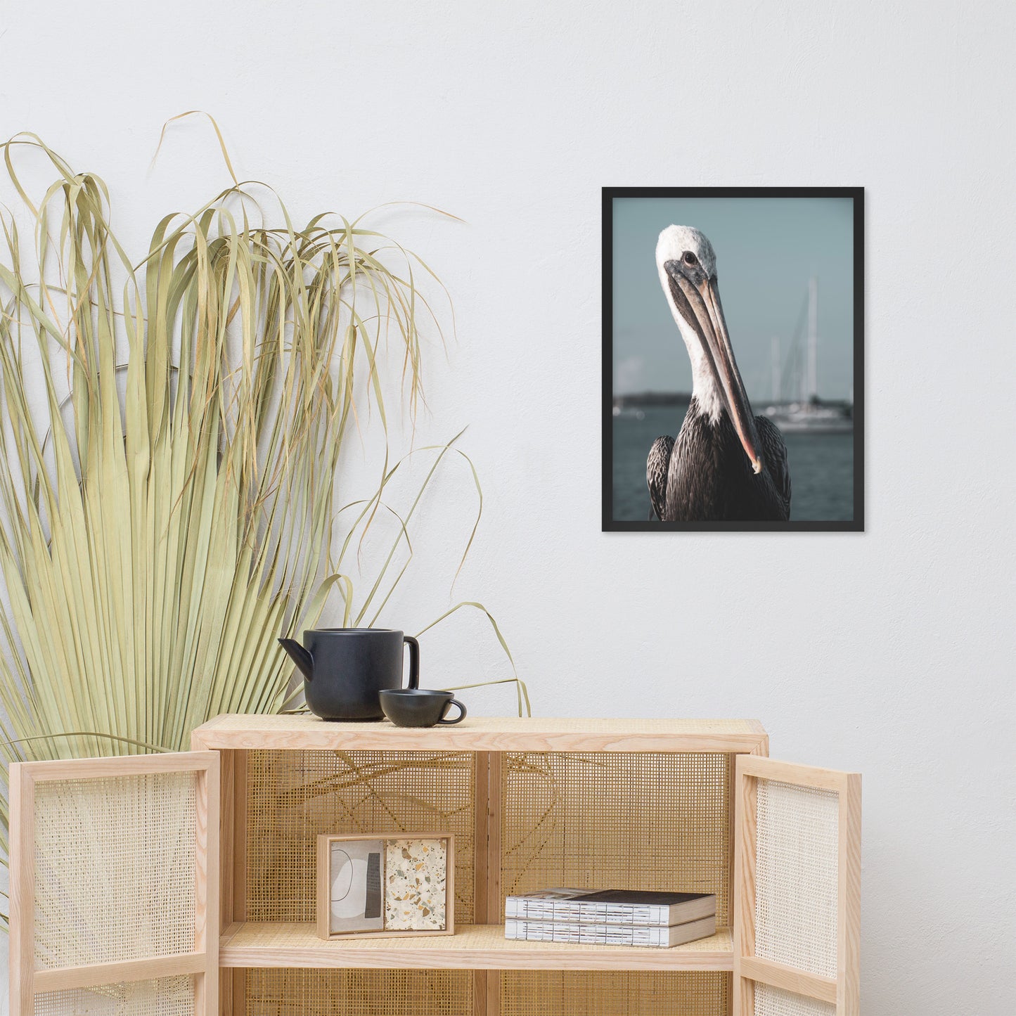 Bob The Pelican Bird 3R Colorized Wildlife Photo Framed Wall Art Prints