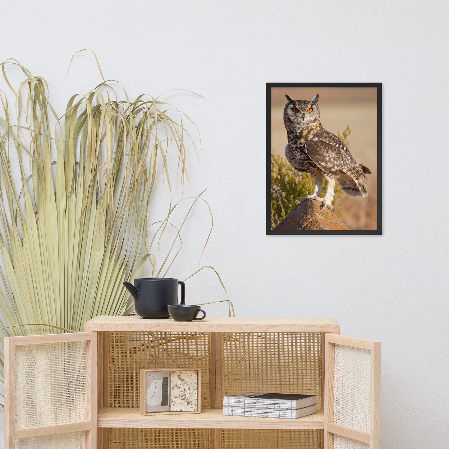 Cape Eagle Owl Wildlife Animal Photograph Framed Wall Art Prints
