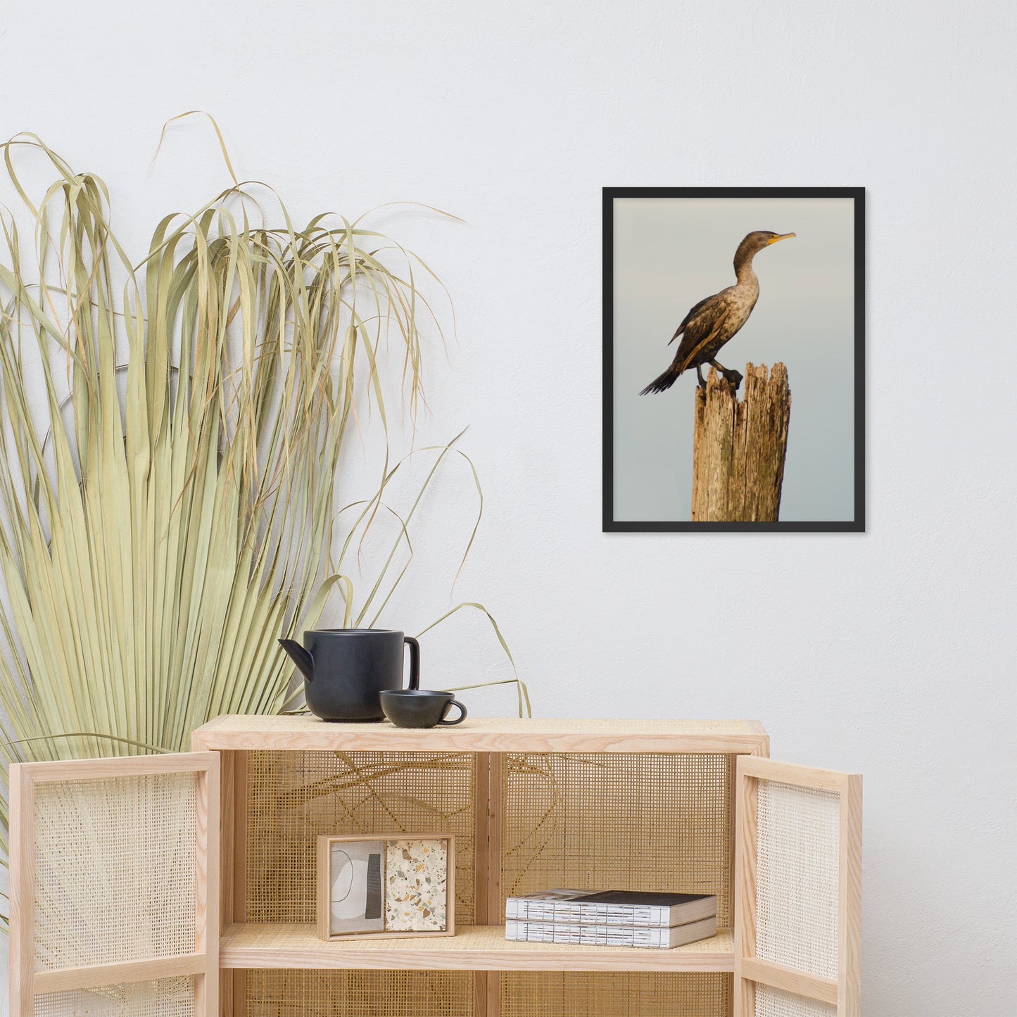 Double Crested Cormorant Animal Wildlife Photograph Framed Wall Art Prints