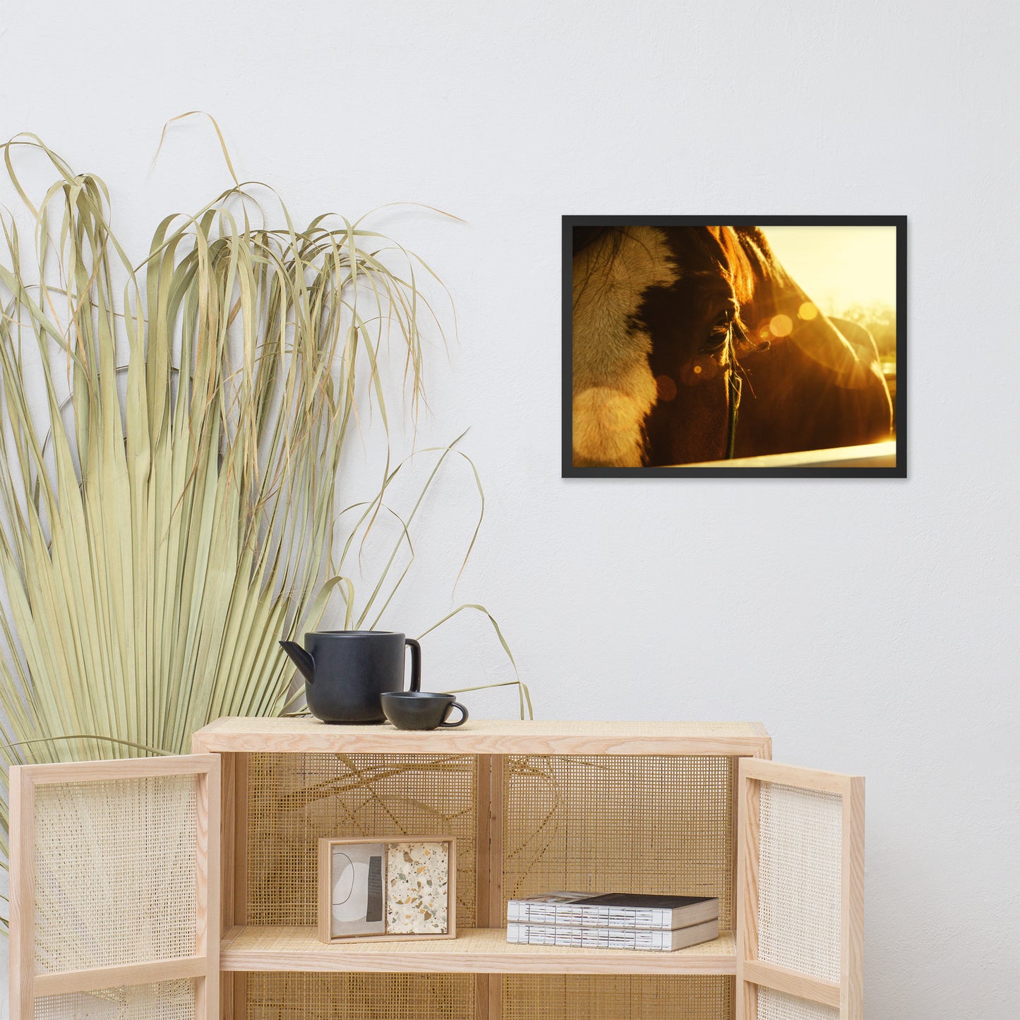 Evening Flare Animal Horse Photograph Framed Wall Art Prints