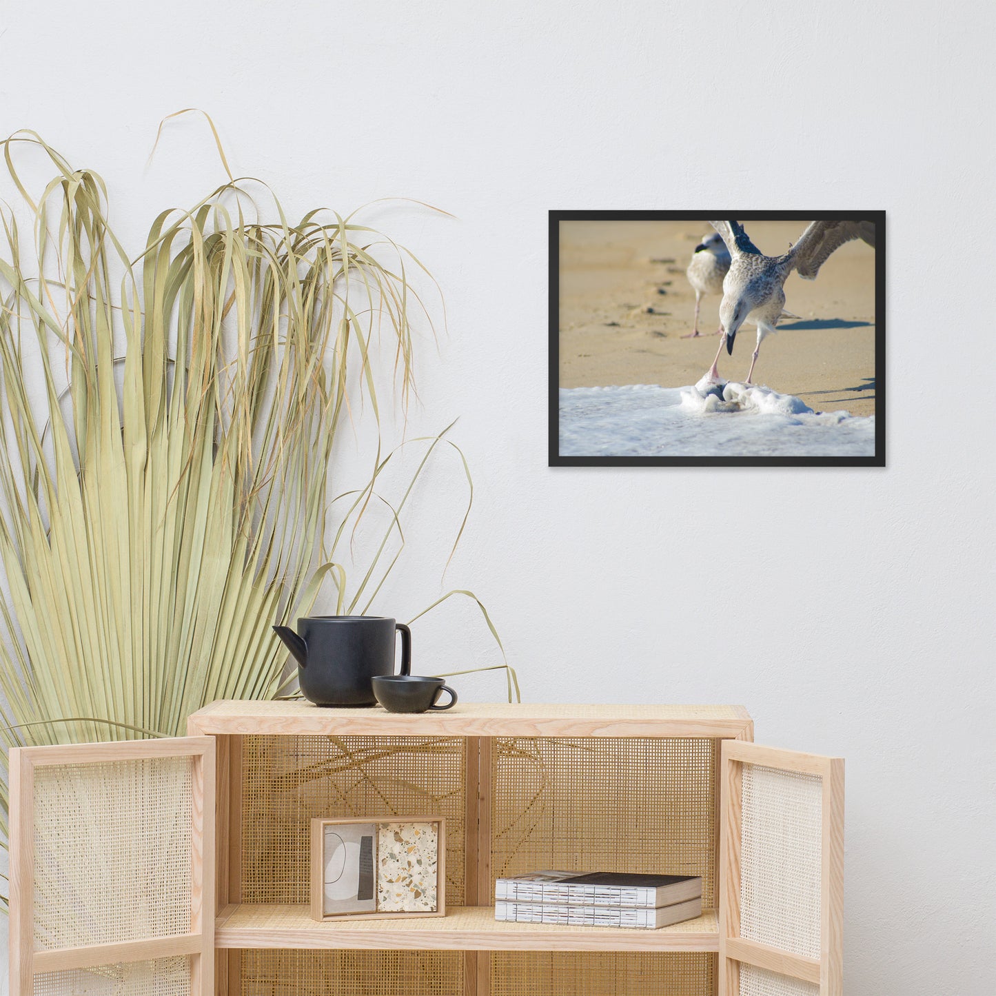 Oh That's Cold Coastal Bird Animal Wildlife Photograph Framed Wall Art Prints