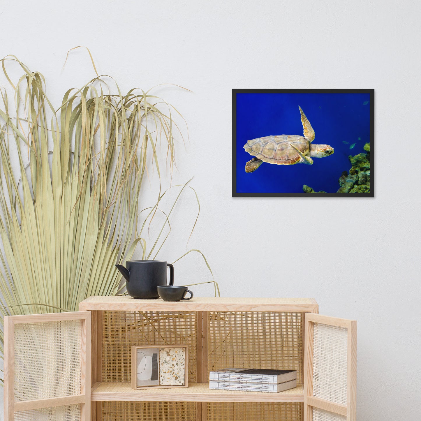 Sea Turtle 1 Animal Wildlife Photograph Framed Wall Art Prints