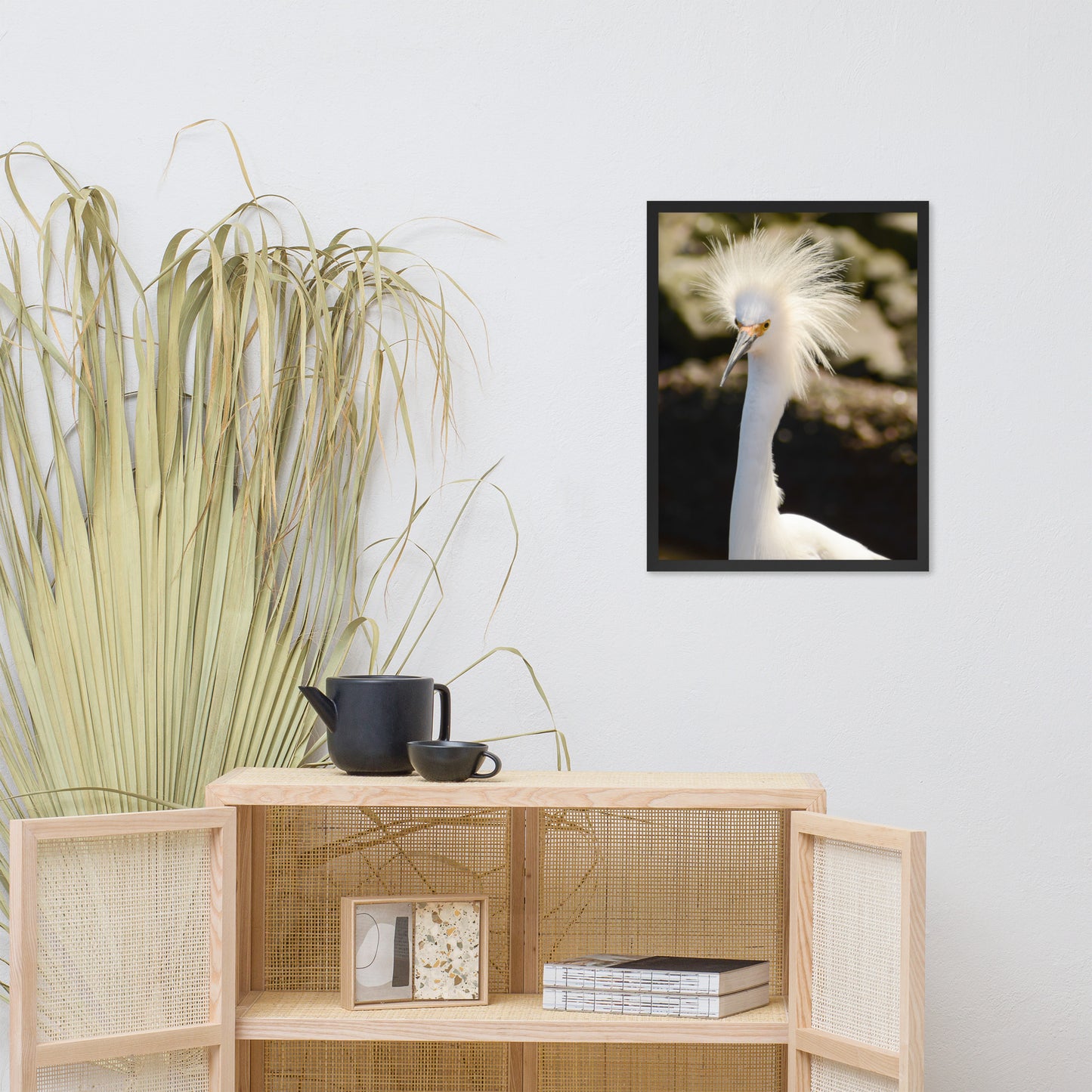 Snowy Egret Animal Wildlife Photograph Framed Wall Art Prints