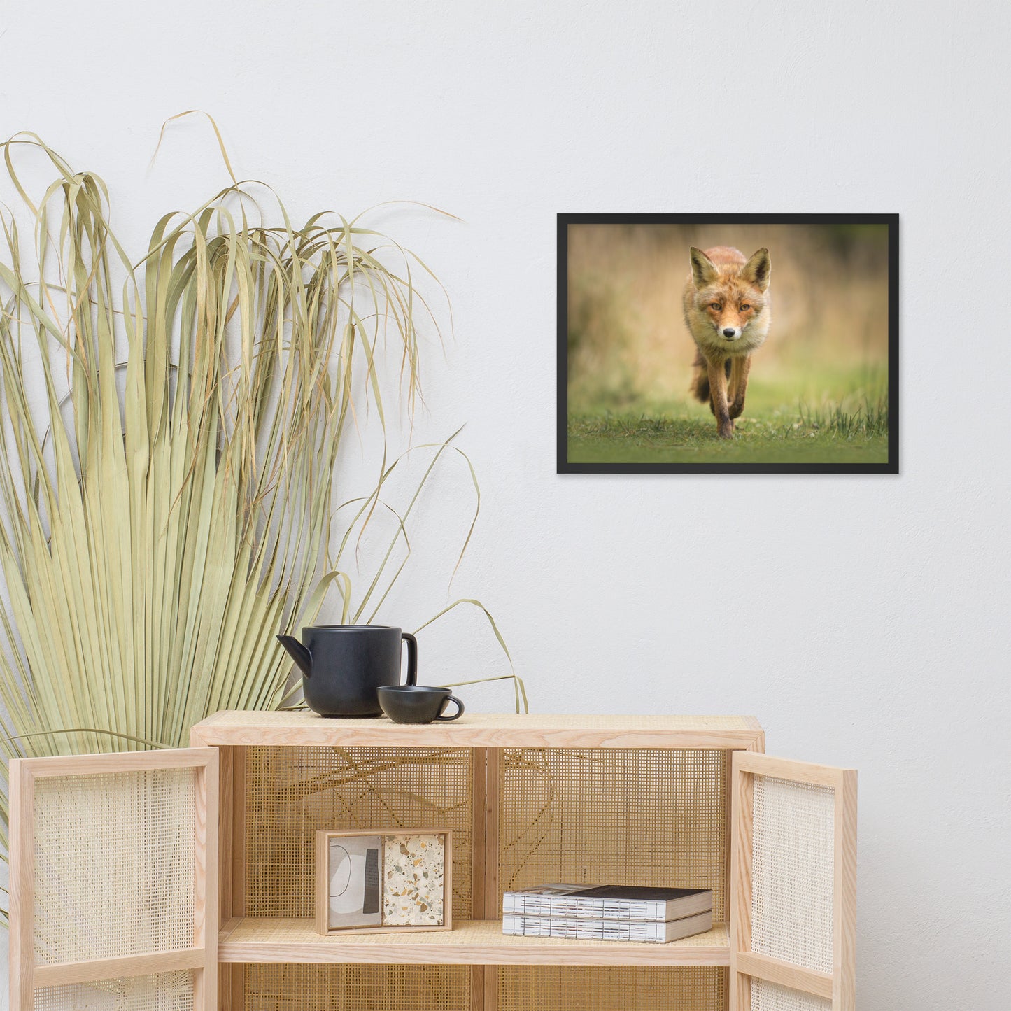 Young Female Red Fox In Forest Animal Wildlife Nature Photograph Framed Wall Art Prints
