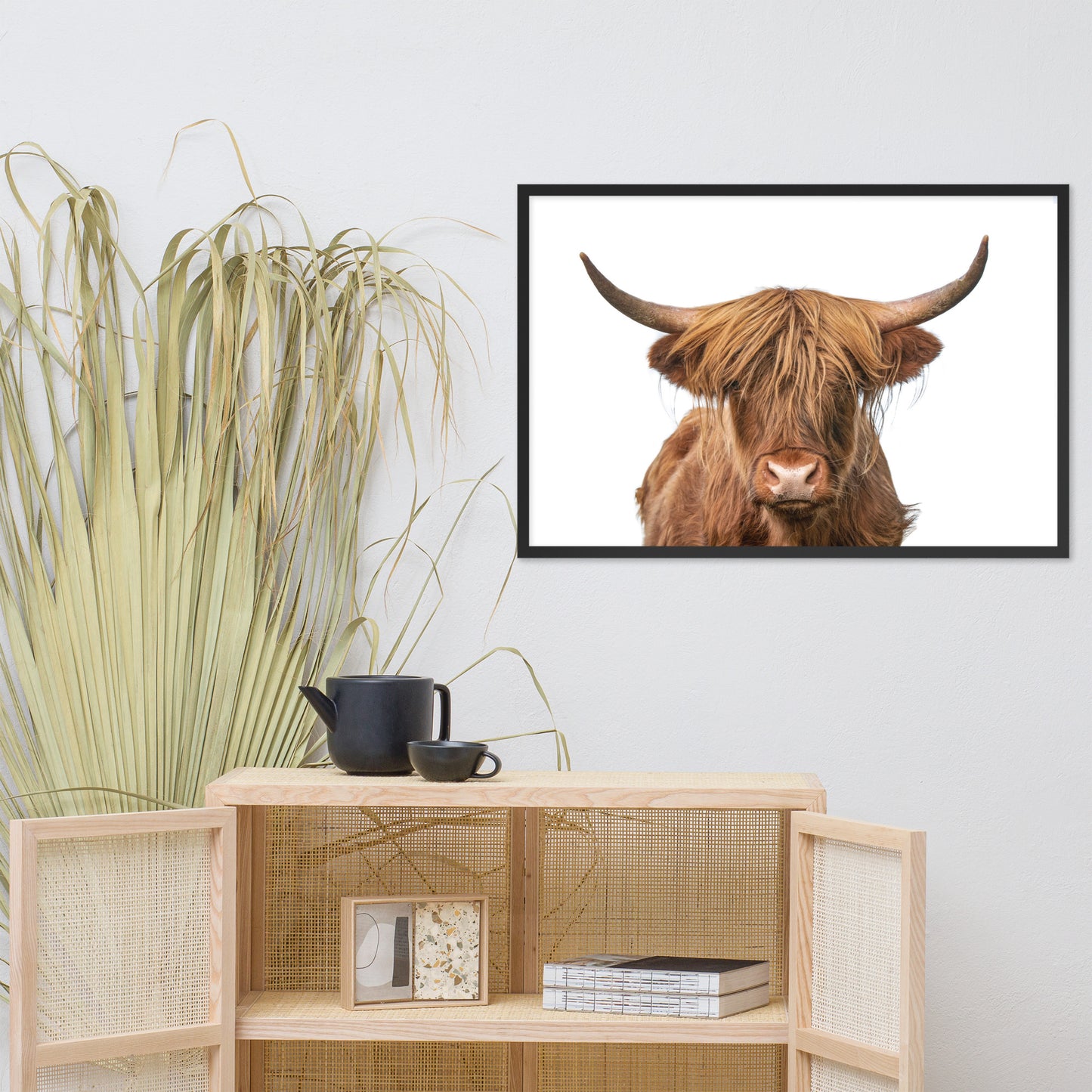 Golden Highland Cow Wildlife / Animal Photo Framed Wall Art Prints