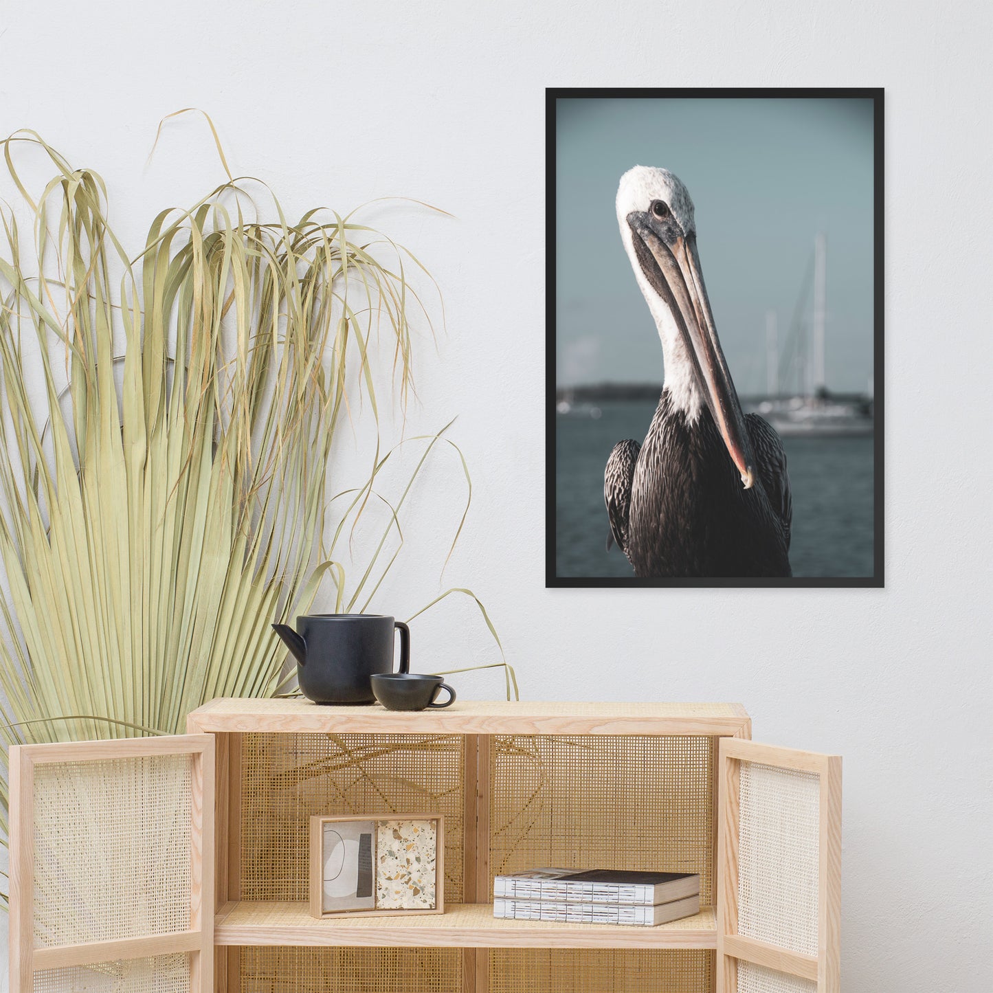Bob The Pelican Bird 3R Colorized Wildlife Photo Framed Wall Art Prints