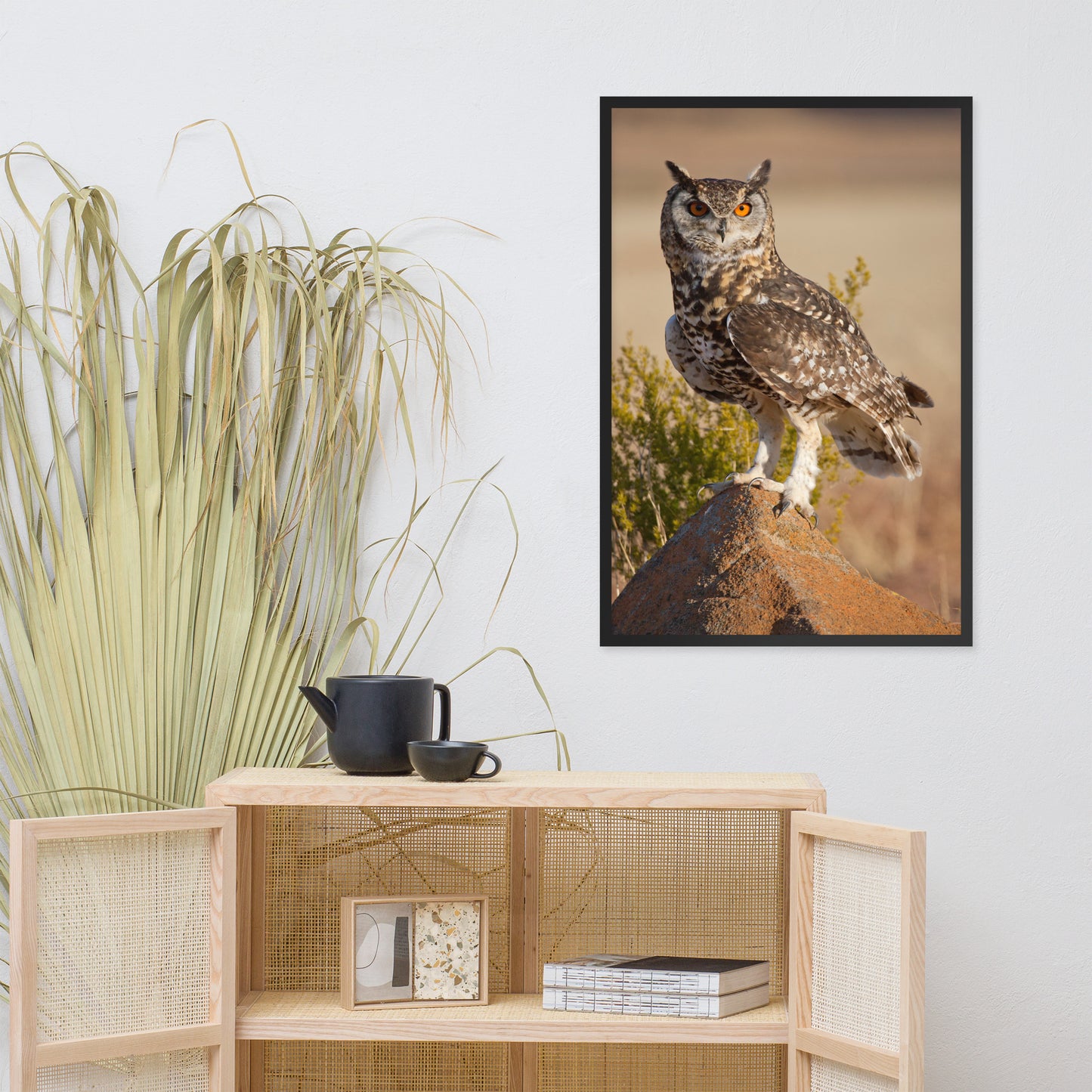 Cape Eagle Owl Wildlife Animal Photograph Framed Wall Art Prints