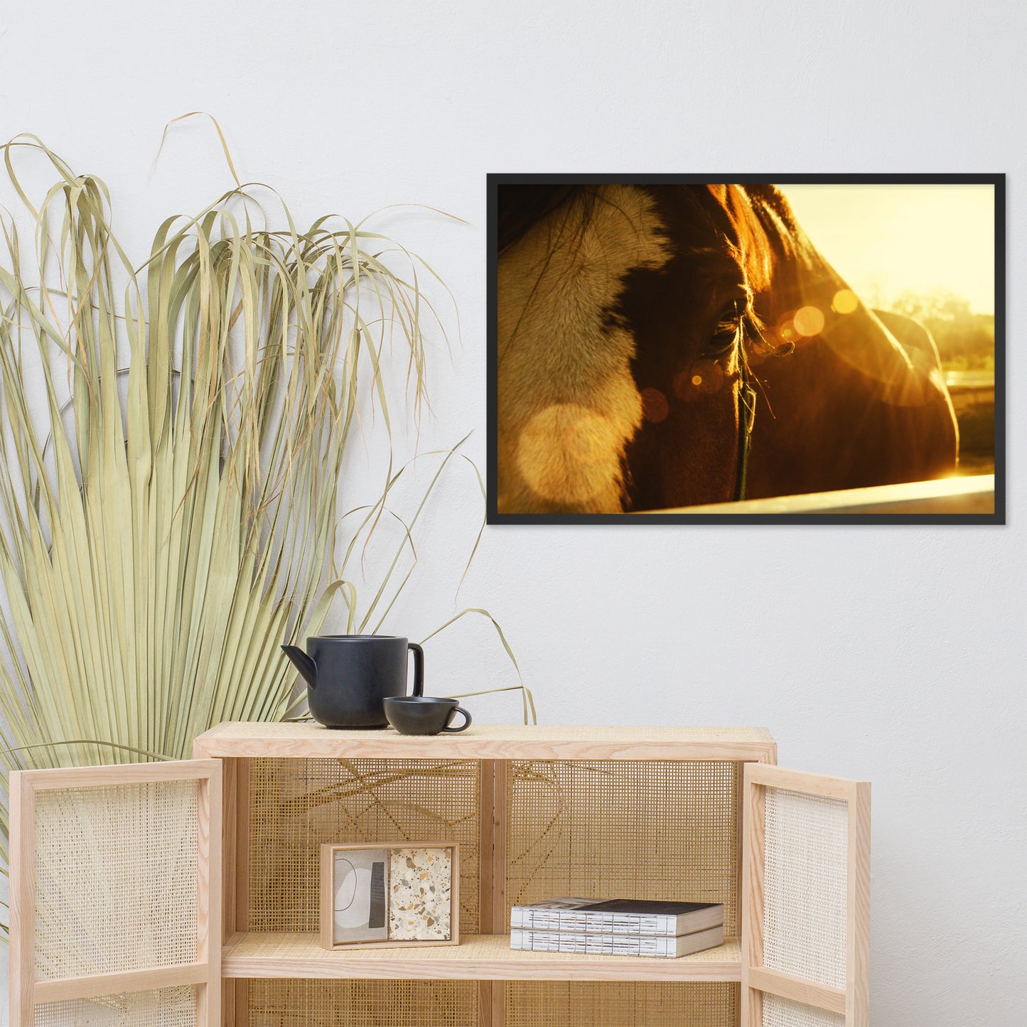 Evening Flare Animal Horse Photograph Framed Wall Art Prints