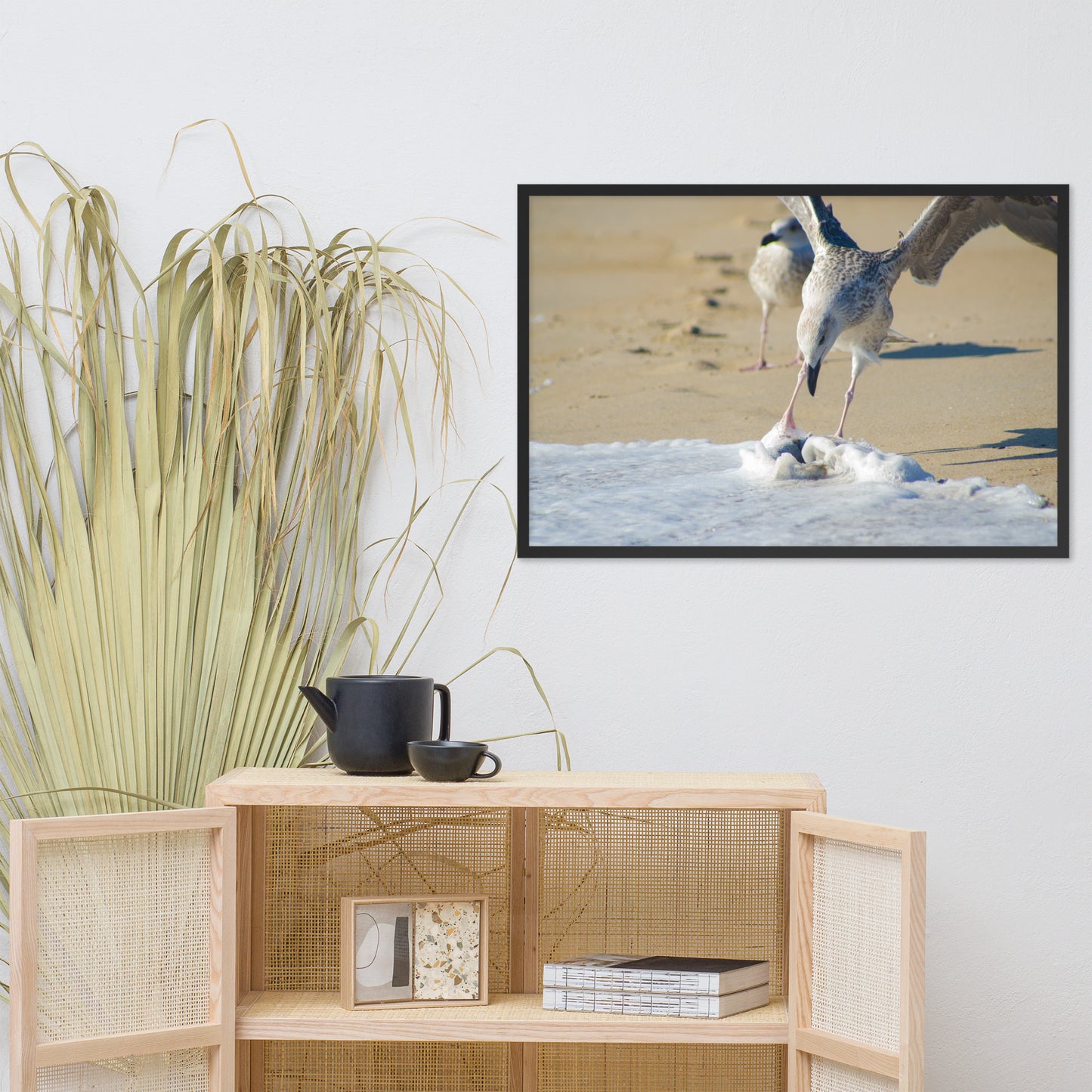 Oh That's Cold Coastal Bird Animal Wildlife Photograph Framed Wall Art Prints