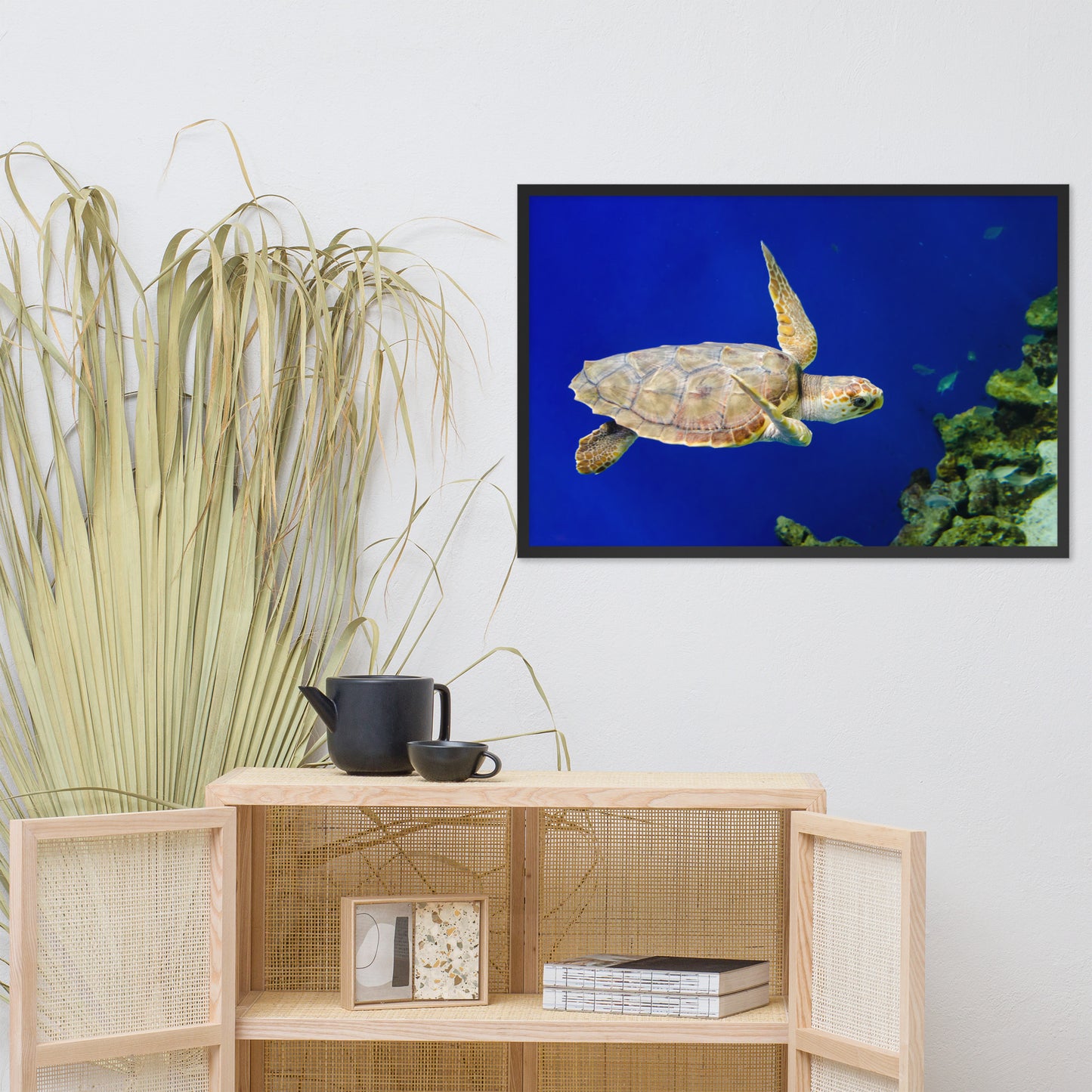 Sea Turtle 1 Animal Wildlife Photograph Framed Wall Art Prints
