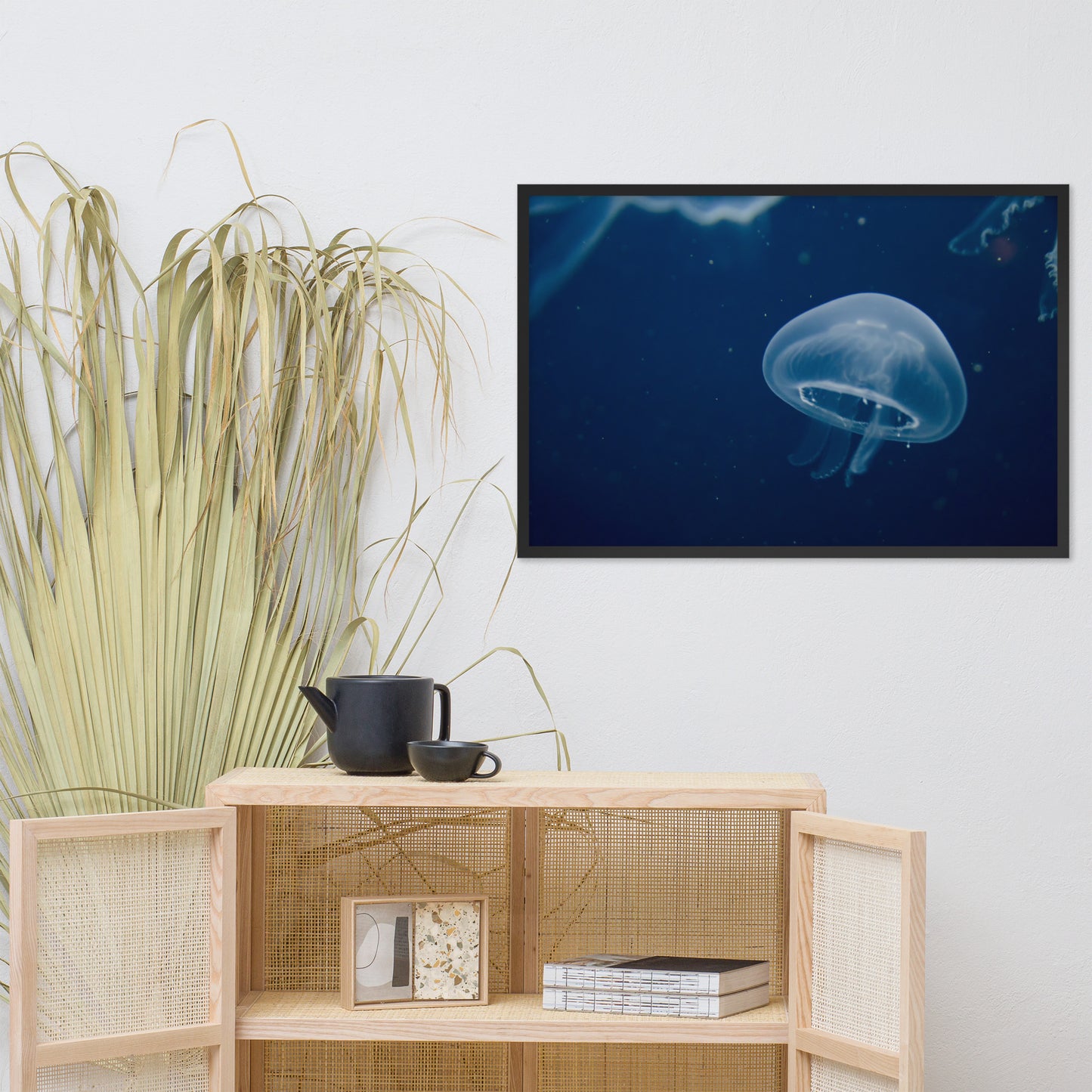 Small Blue Jelly Animal Wildlife Photograph Framed Wall Art Prints