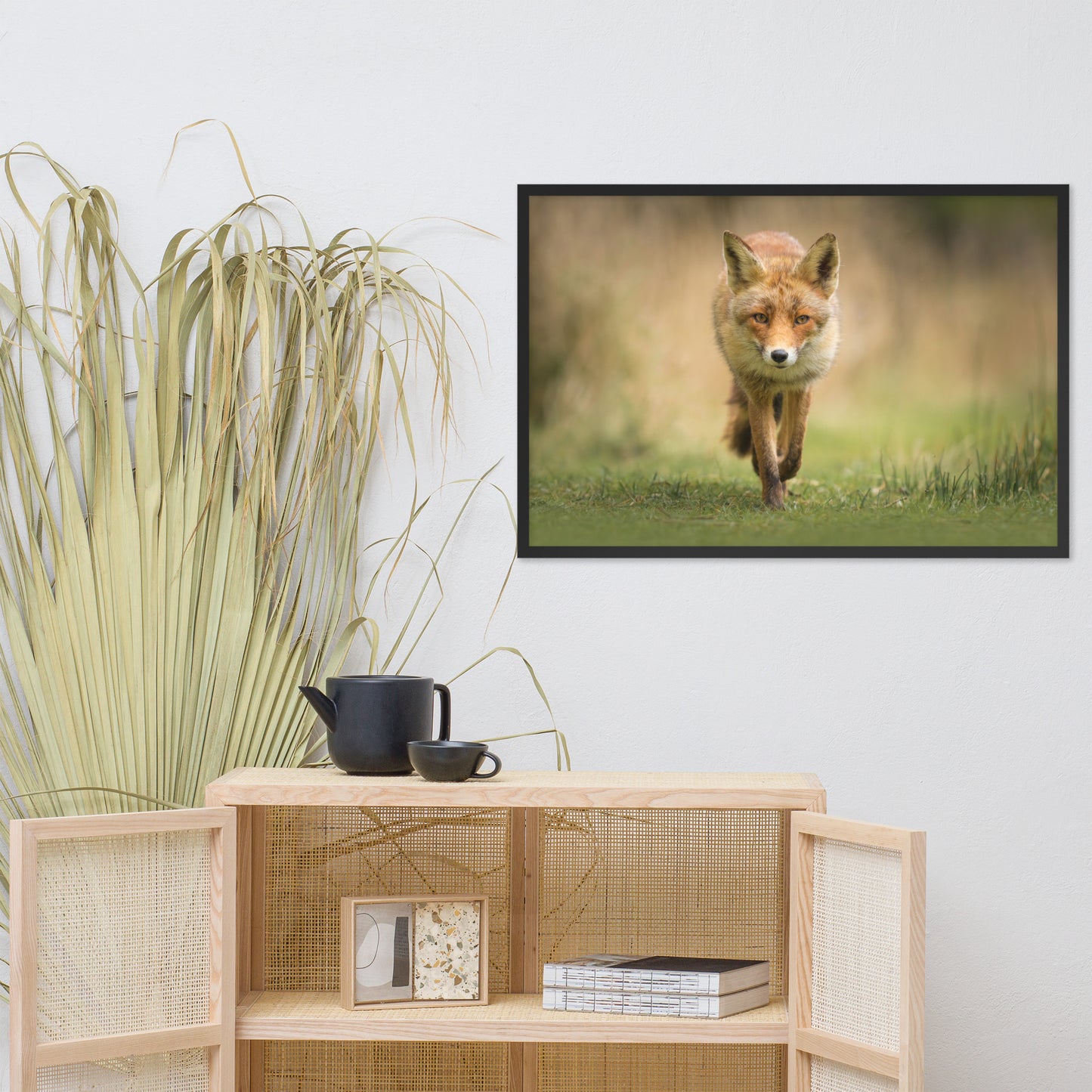 Young Female Red Fox In Forest Animal Wildlife Nature Photograph Framed Wall Art Prints
