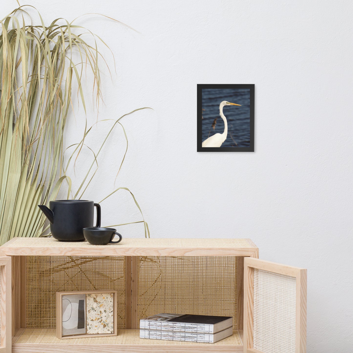 Great White Egret Animal Wildlife Photograph Framed Wall Art Prints