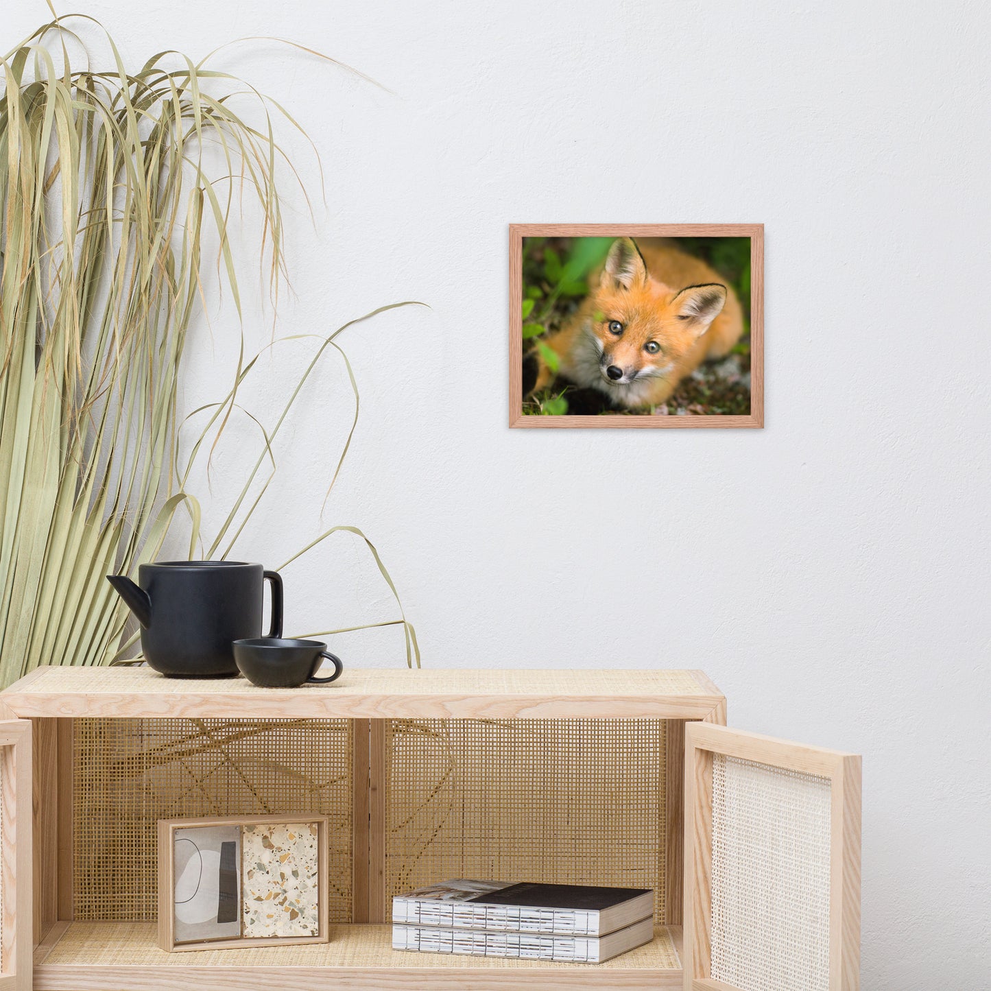 Young Red Fox Face Animal Wildlife Nature Photograph Framed Wall Art Prints