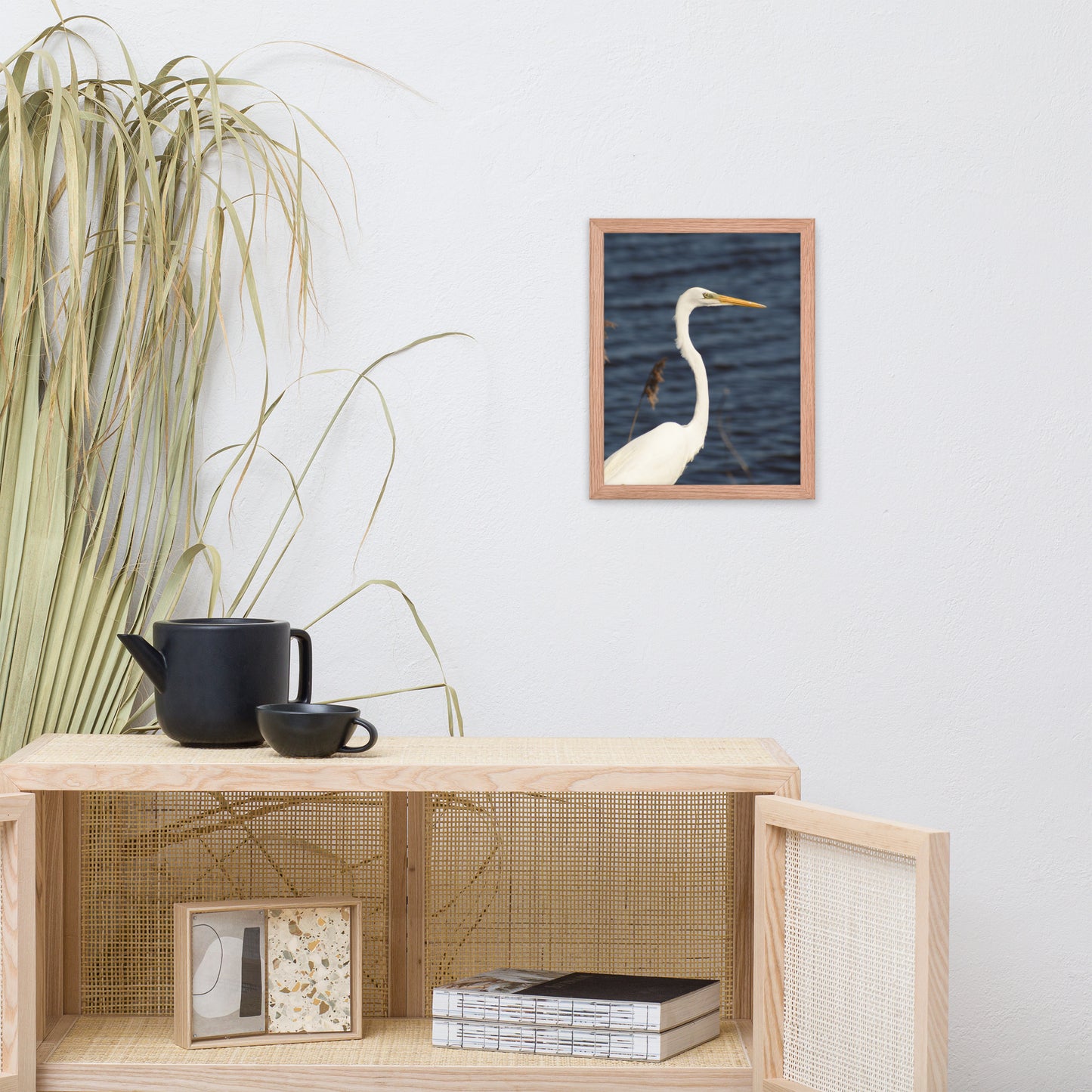 Great White Egret Animal Wildlife Photograph Framed Wall Art Prints