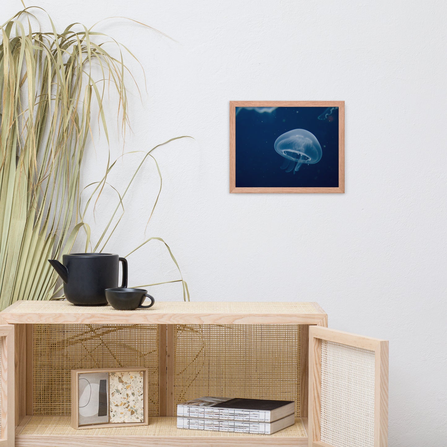 Small Blue Jelly Animal Wildlife Photograph Framed Wall Art Prints
