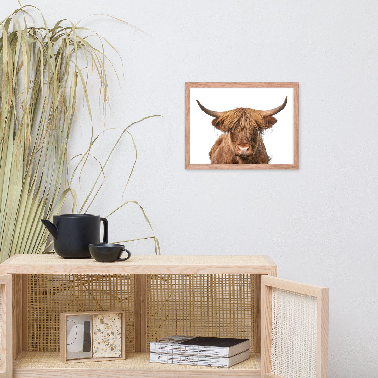 Golden Highland Cow Wildlife / Animal Photo Framed Wall Art Prints