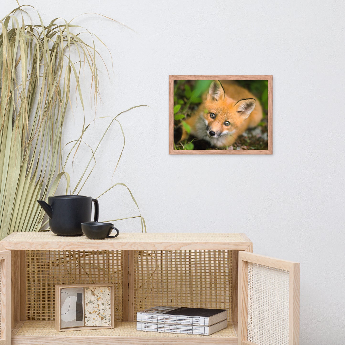 Young Red Fox Face Animal Wildlife Nature Photograph Framed Wall Art Prints