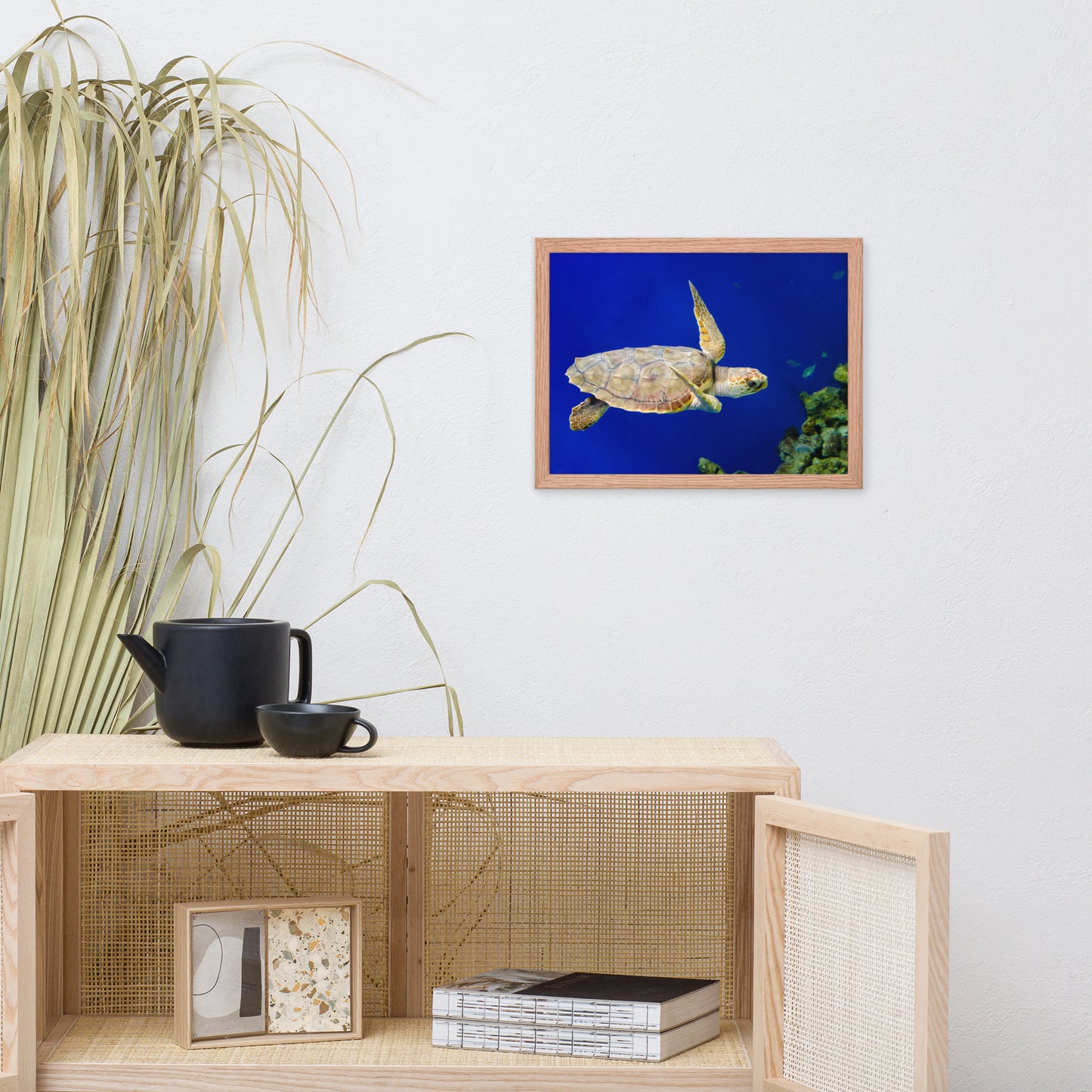 Sea Turtle 1 Animal Wildlife Photograph Framed Wall Art Prints